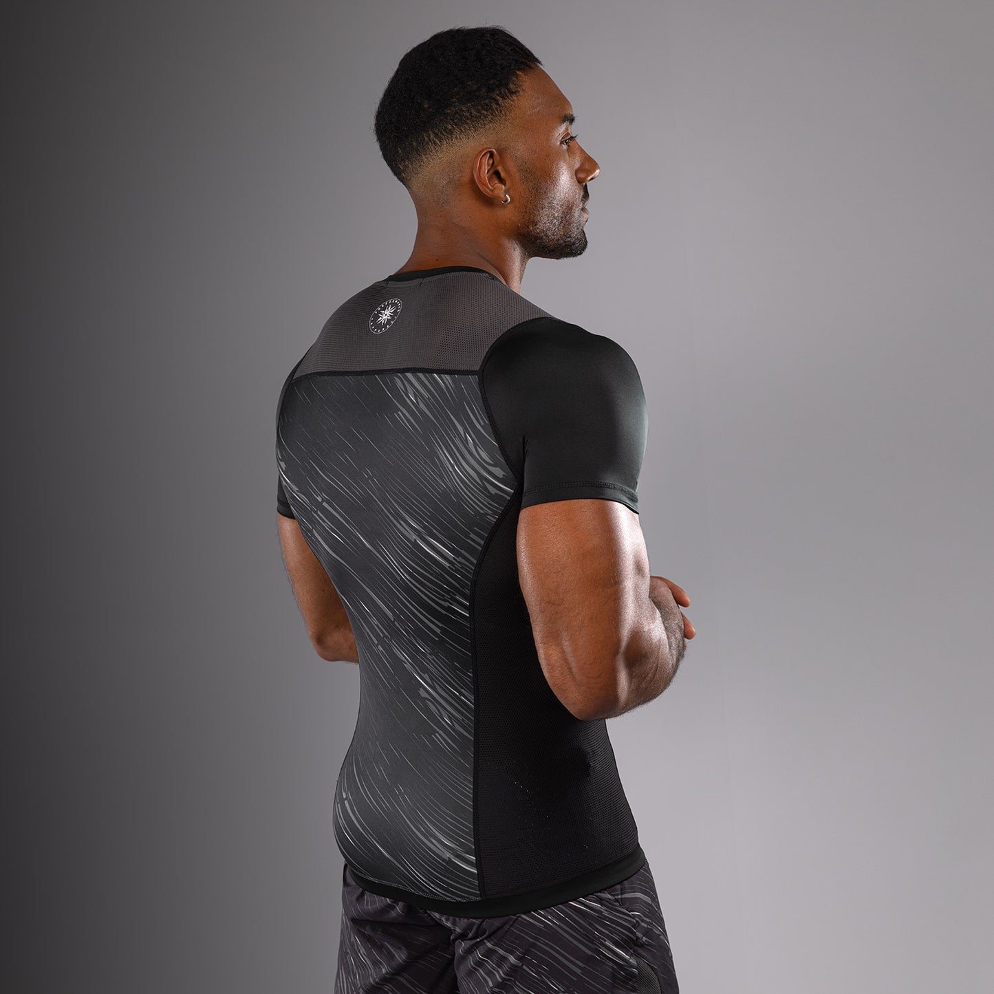 Venum Rapid Korte Mouwen Rashguard - Zwart/Stormgrijs