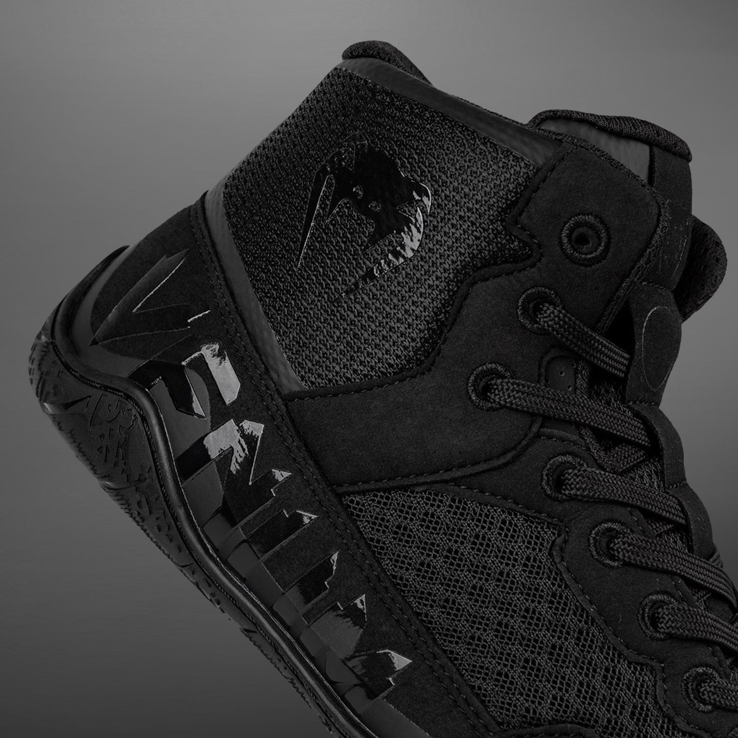 Venum Elite Worstelschoenen - Zwart/Zwart