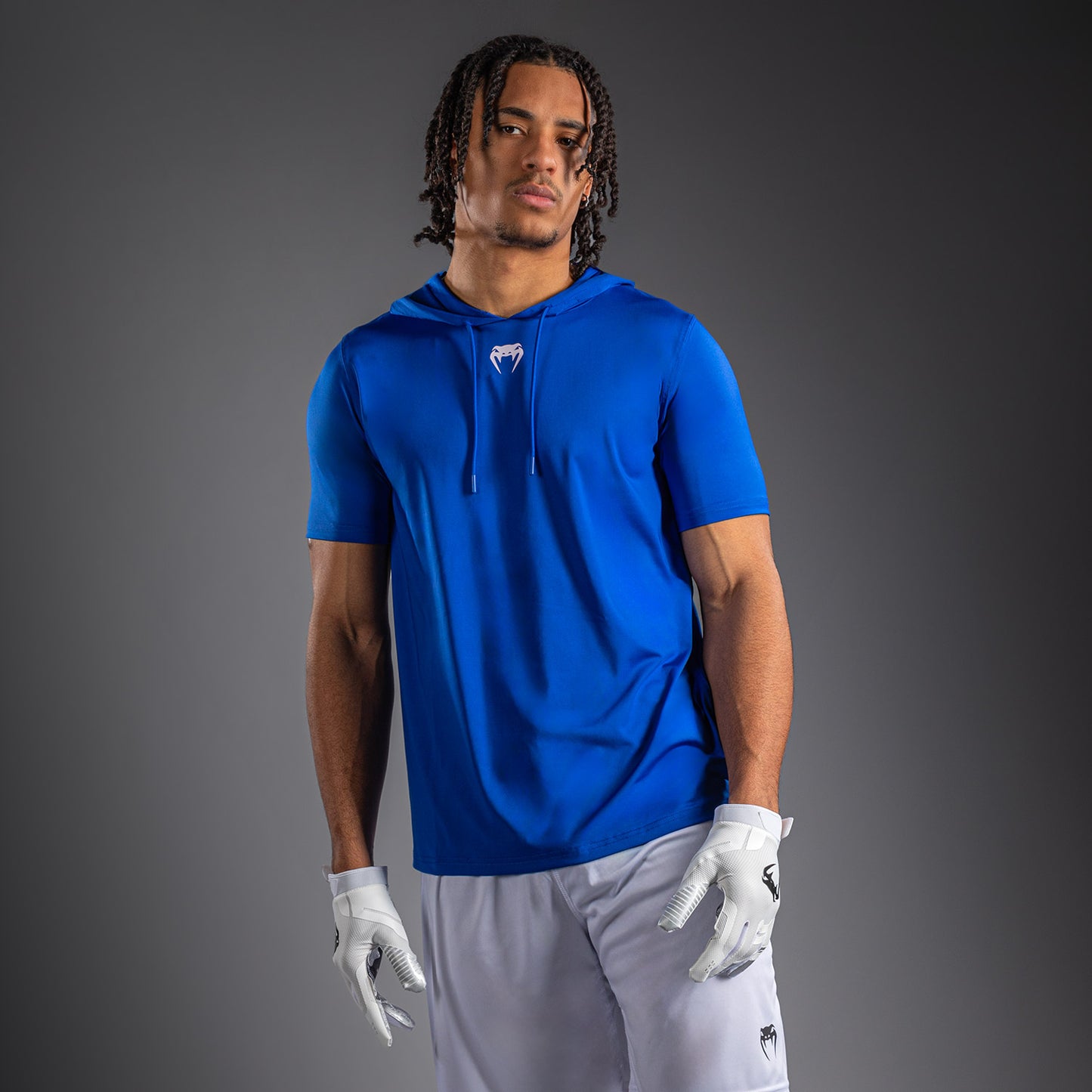 Venum Elite Dry-Tech Hoodie met korte mouwen - Koningsblauw