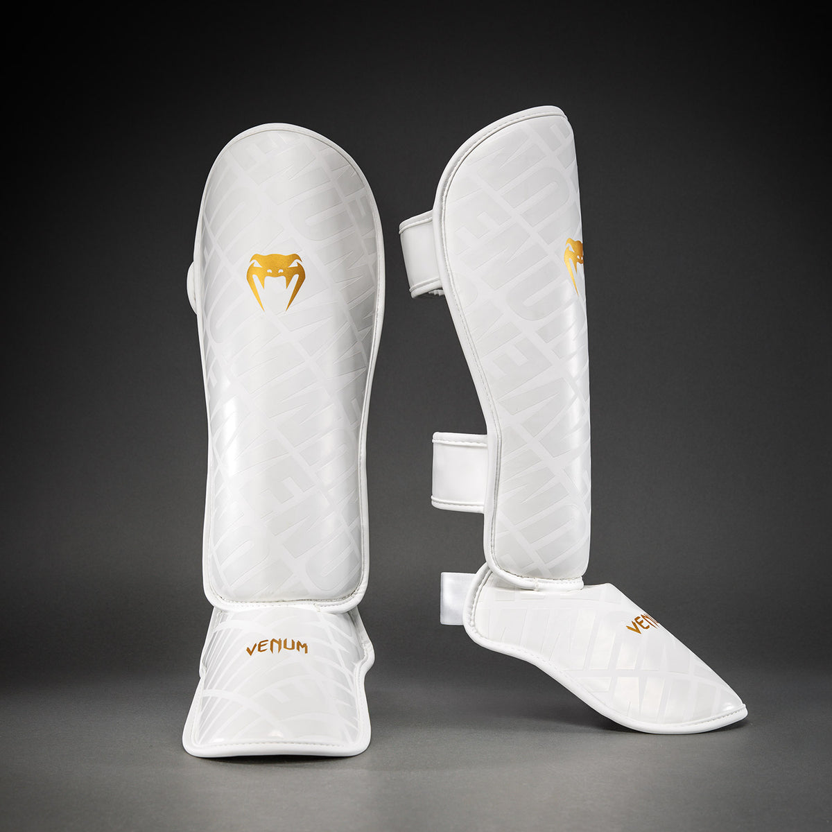 Venum Contender 1.5 XT 3D Scheenbeschermers - Wit/Goud