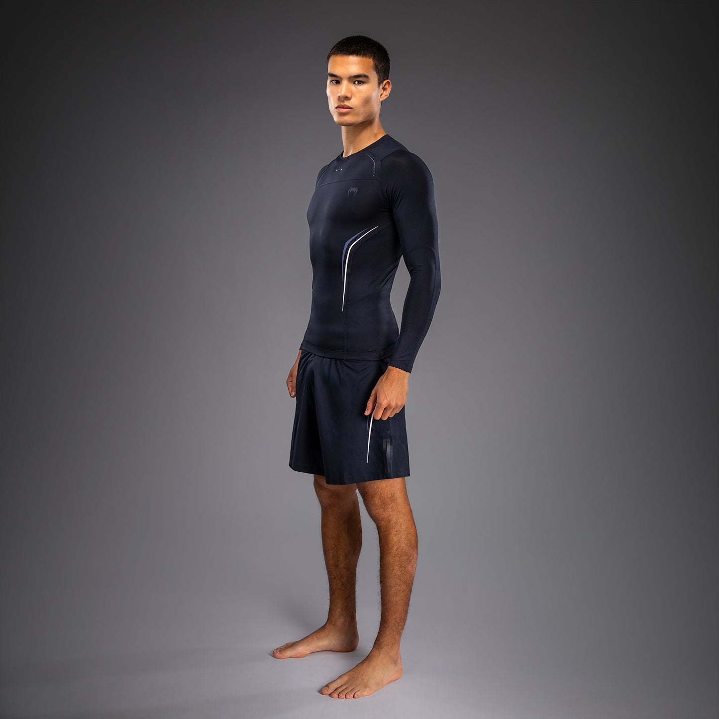 Venum G-Core Rashguard met lange mouwen - Marineblauw/Wit