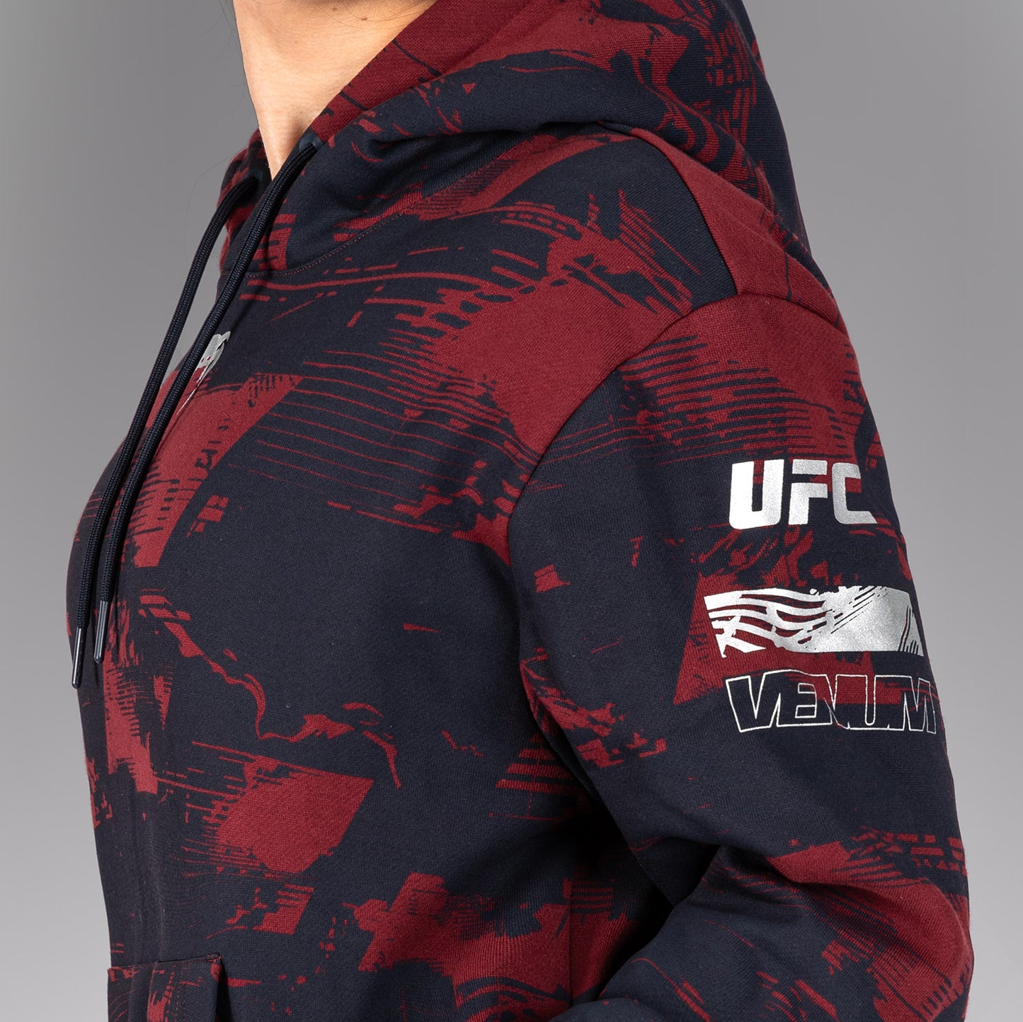 UFC Zenith by Venum Authentic Fight Week Pullover Hoodie Dames - Marineblauw/Bordeauxrood/Zilver