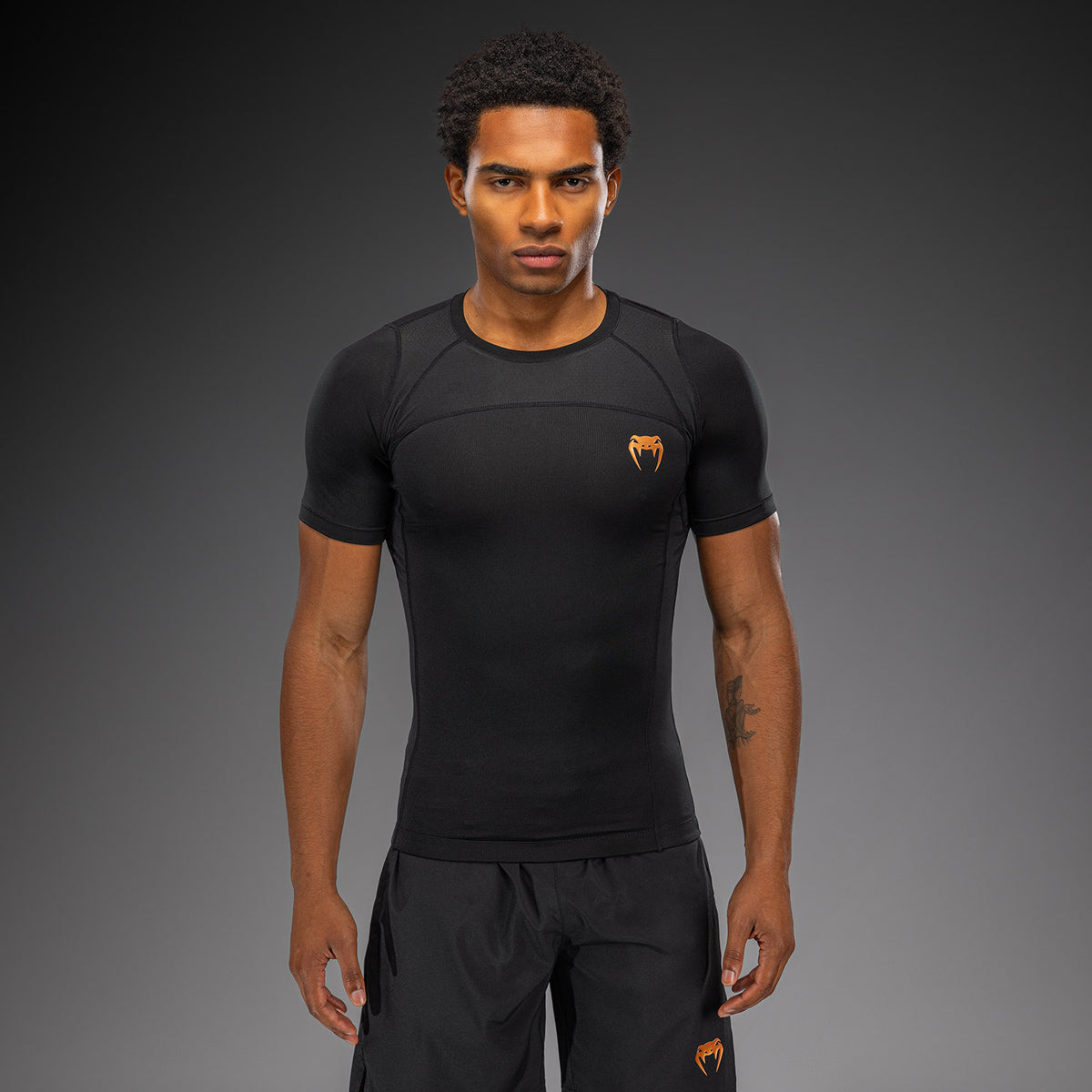 Venum G-Fit Revolution Rashguard met korte mouwen - Zwart/Koper