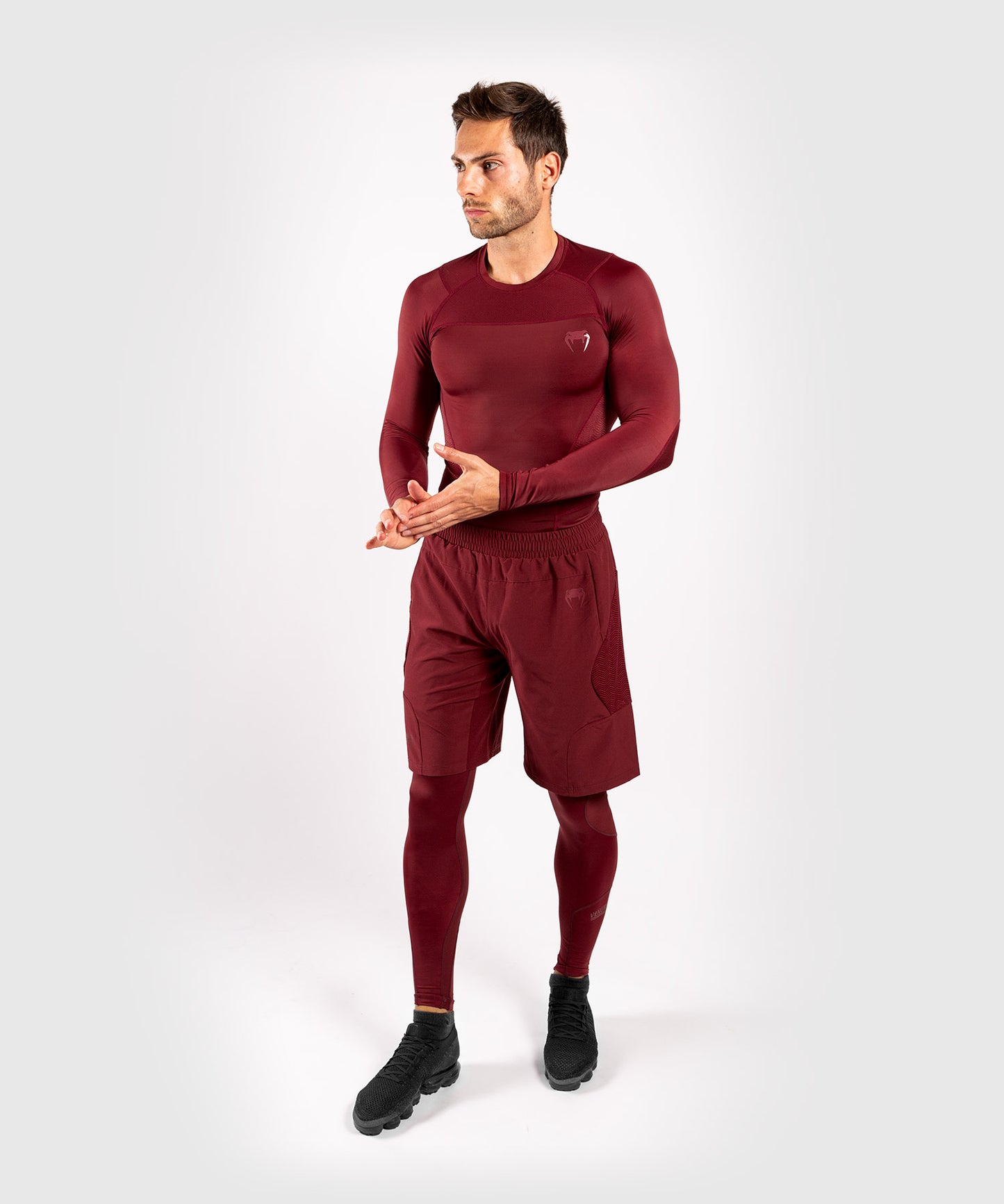 Venum G-Fit Rashguard - lange mouwen - Bordeauxrood