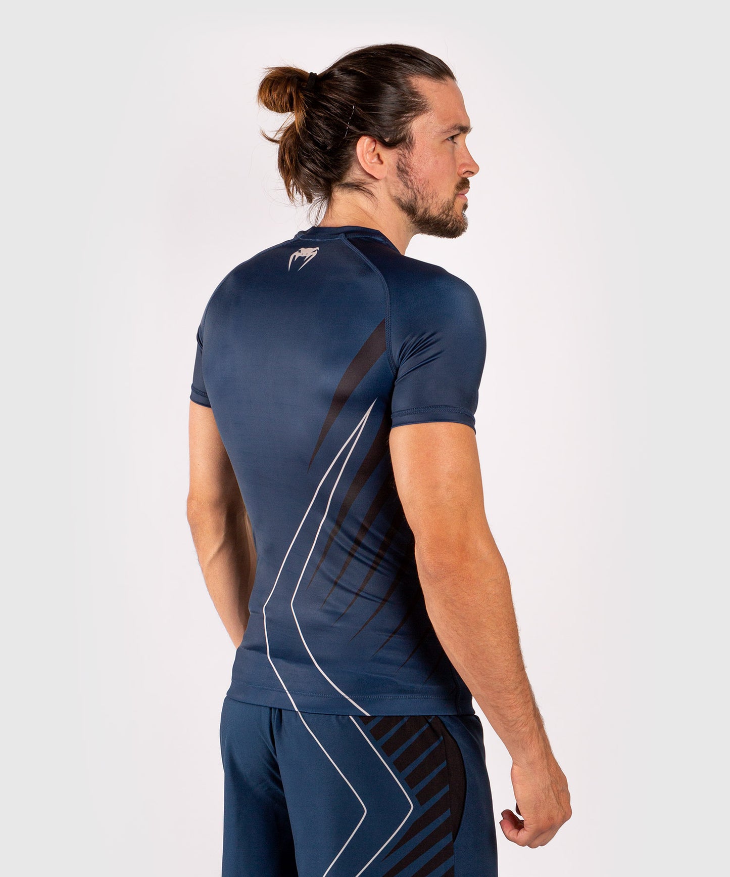 Venum Contender 5.0 Rashguard - Korte mouwen - blauwe marine / zand