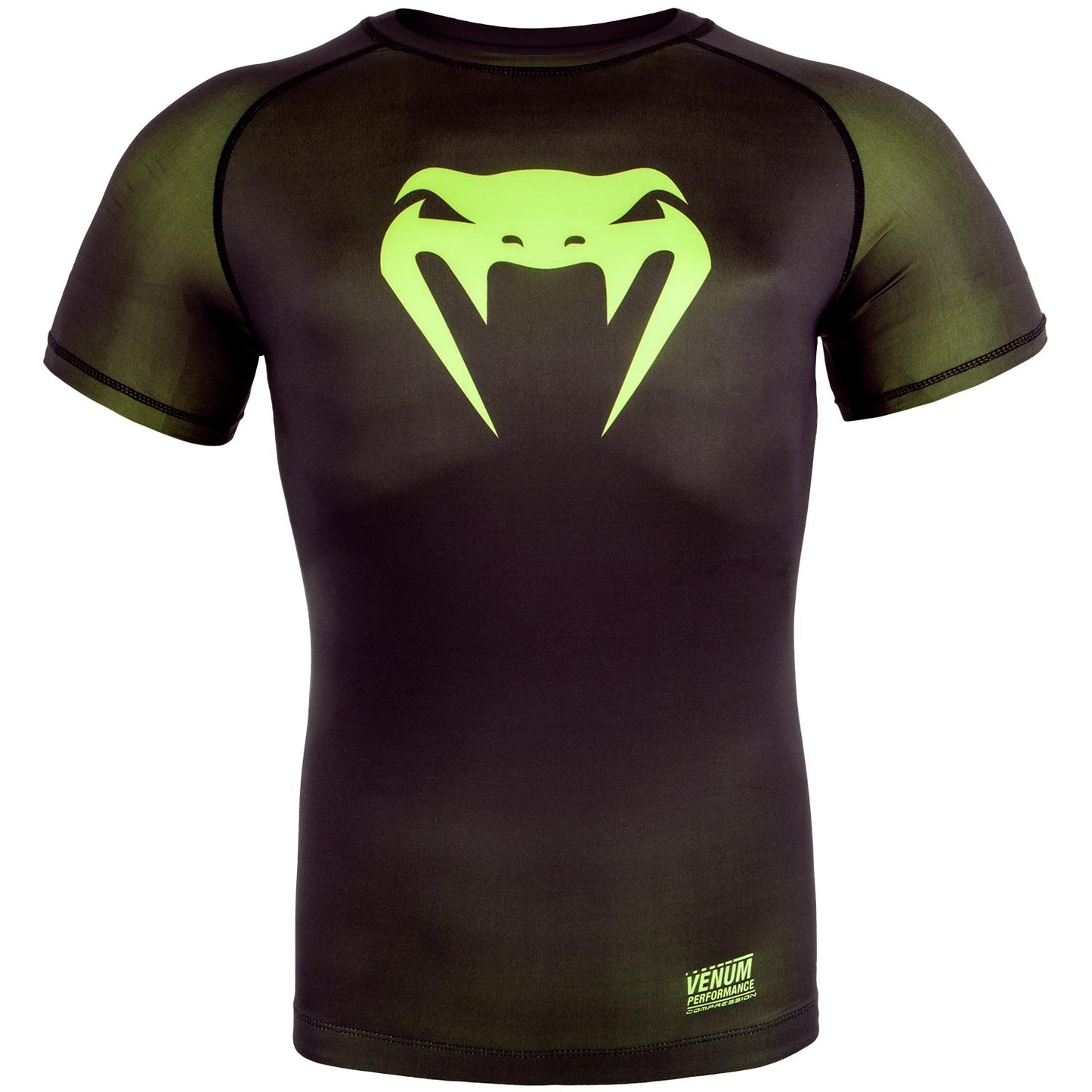 Venum Contender 3.0 Compressie T-shirt - Korte Mouwen - Zwart/Neongeel