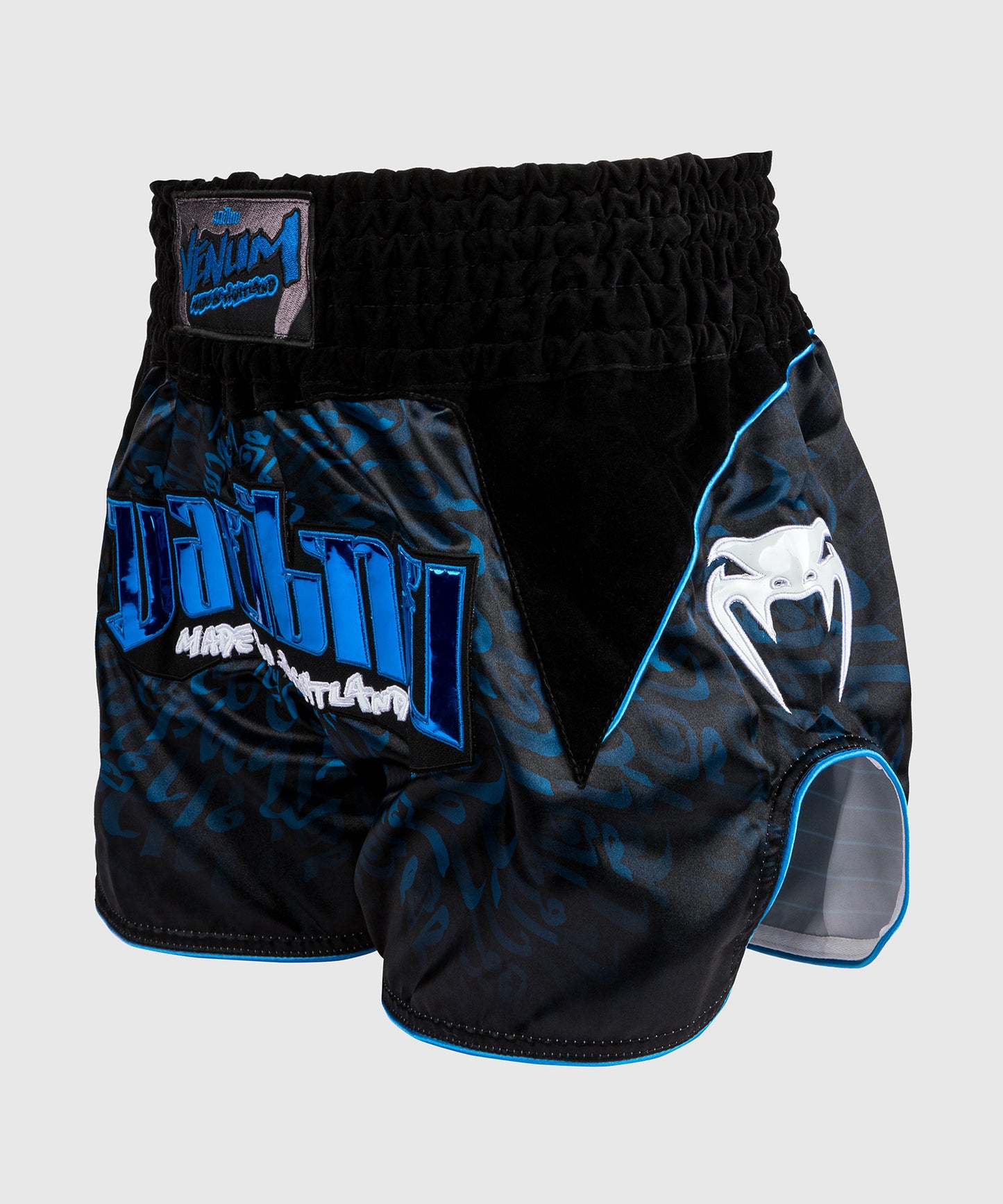 Venum Attack Muay Thai Shorts - Zwart/Blauw