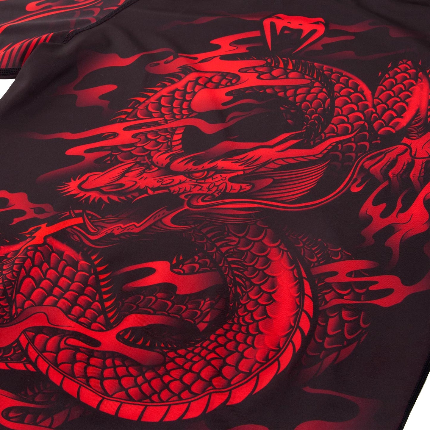 Venum Dragon's Flight Rashguard - Lange mouwen - Zwart/Rood