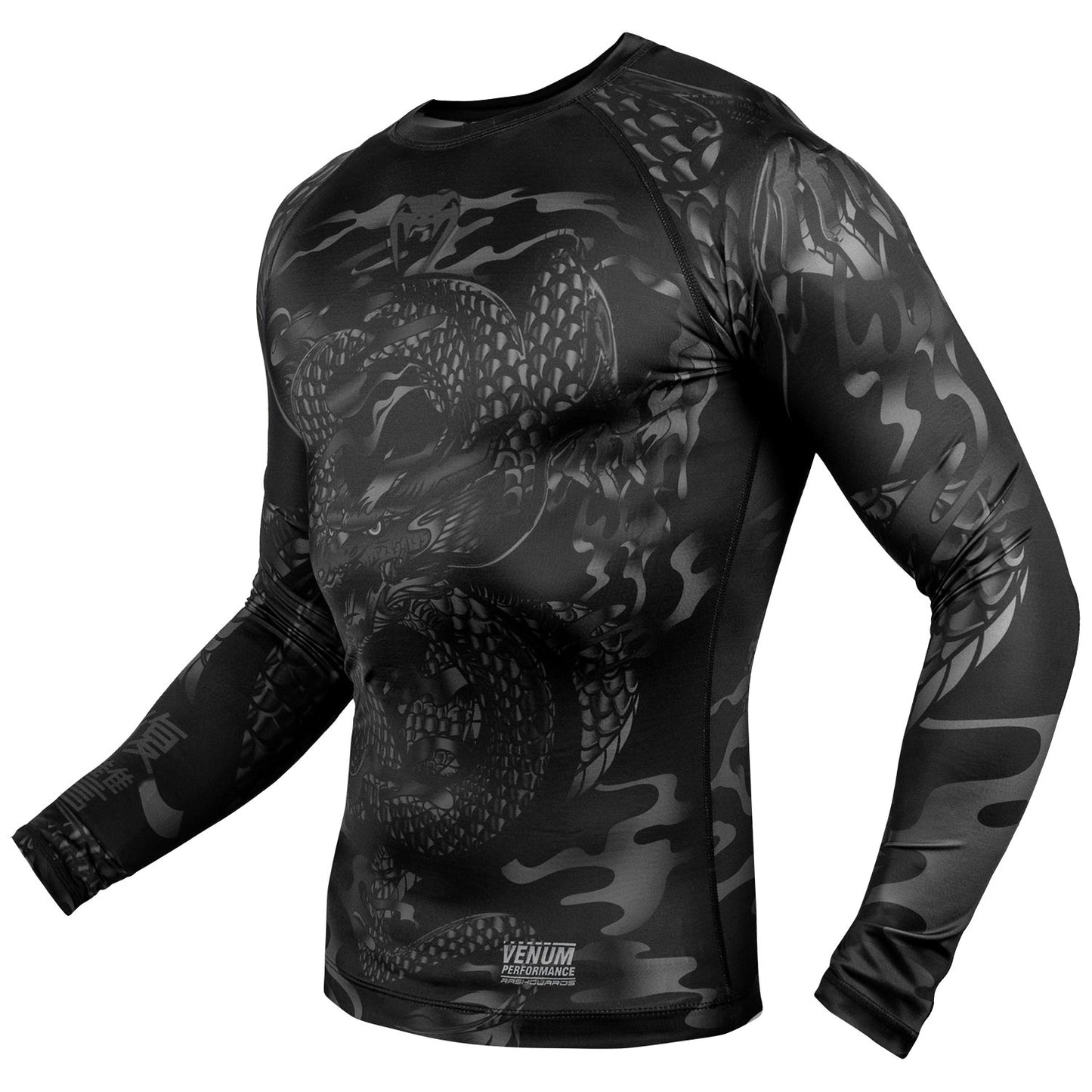 Venum Dragon's Flight Rashguard - Lange mouwen - Zwart/Zwart