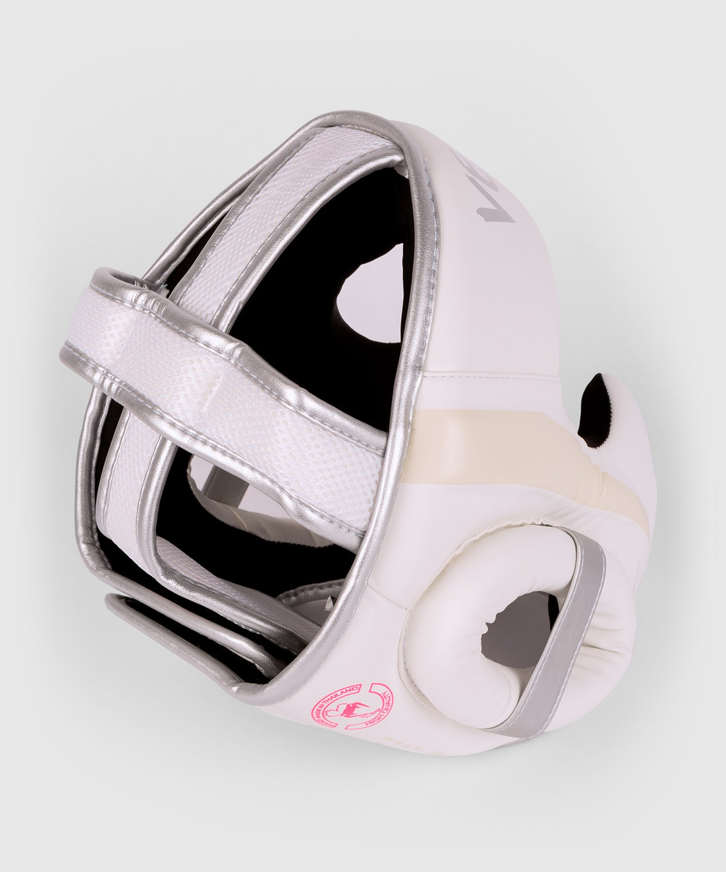 Venum Elite hoofdbeschermer - Wit/Zilver-Roze