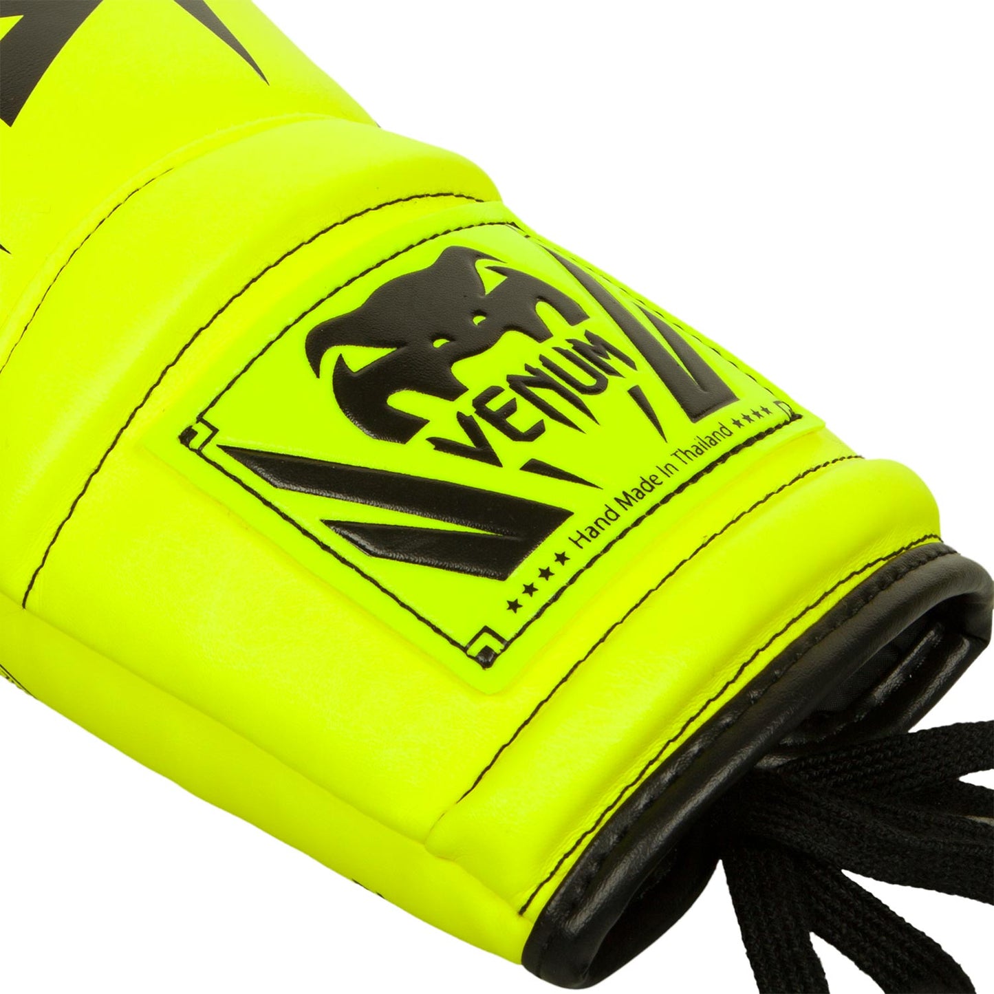 Venum Elite Bokshandschoenen - met veters - Neo Geel/Zwart