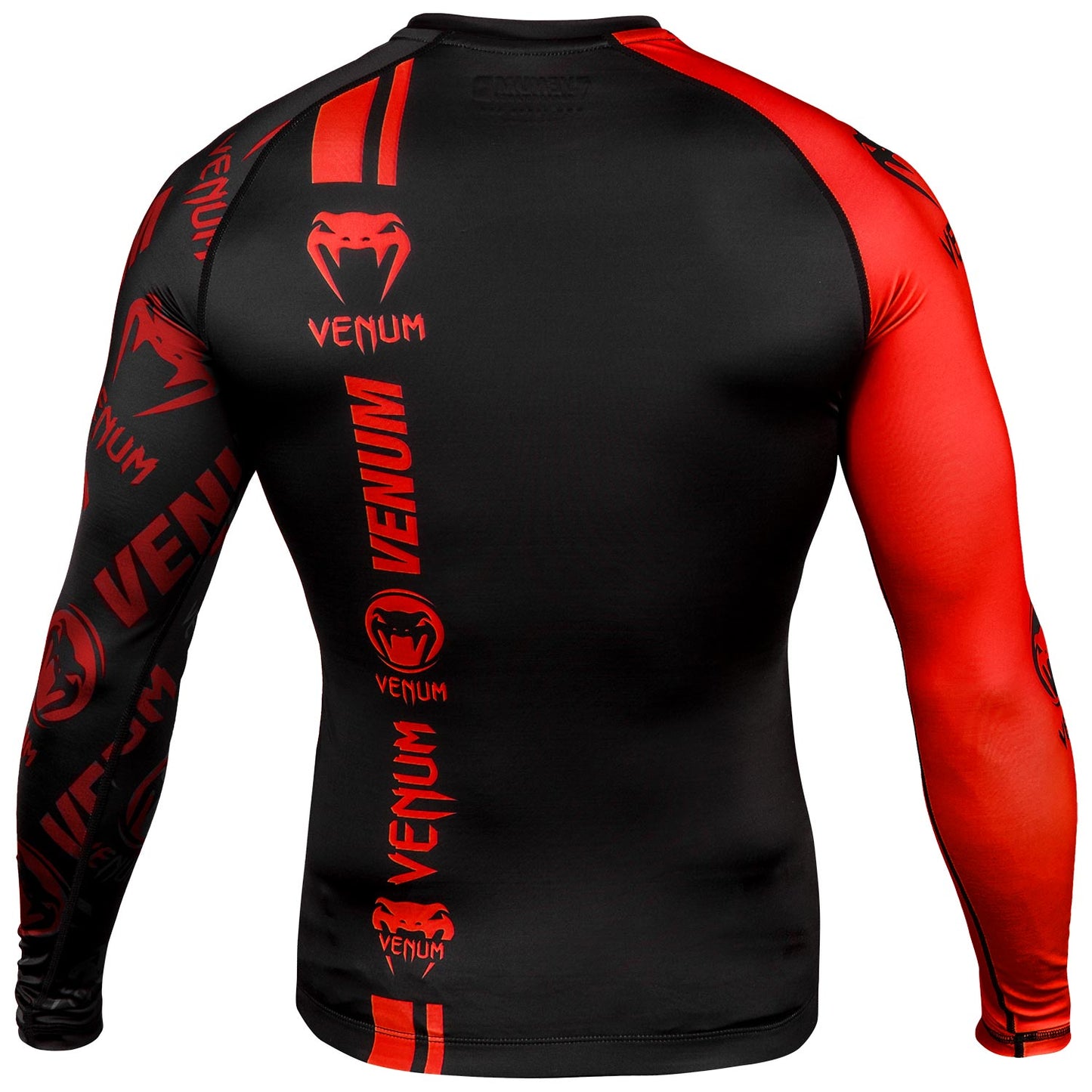 Venum Logos Rashguard - Lange mouwen - Zwart/Rood