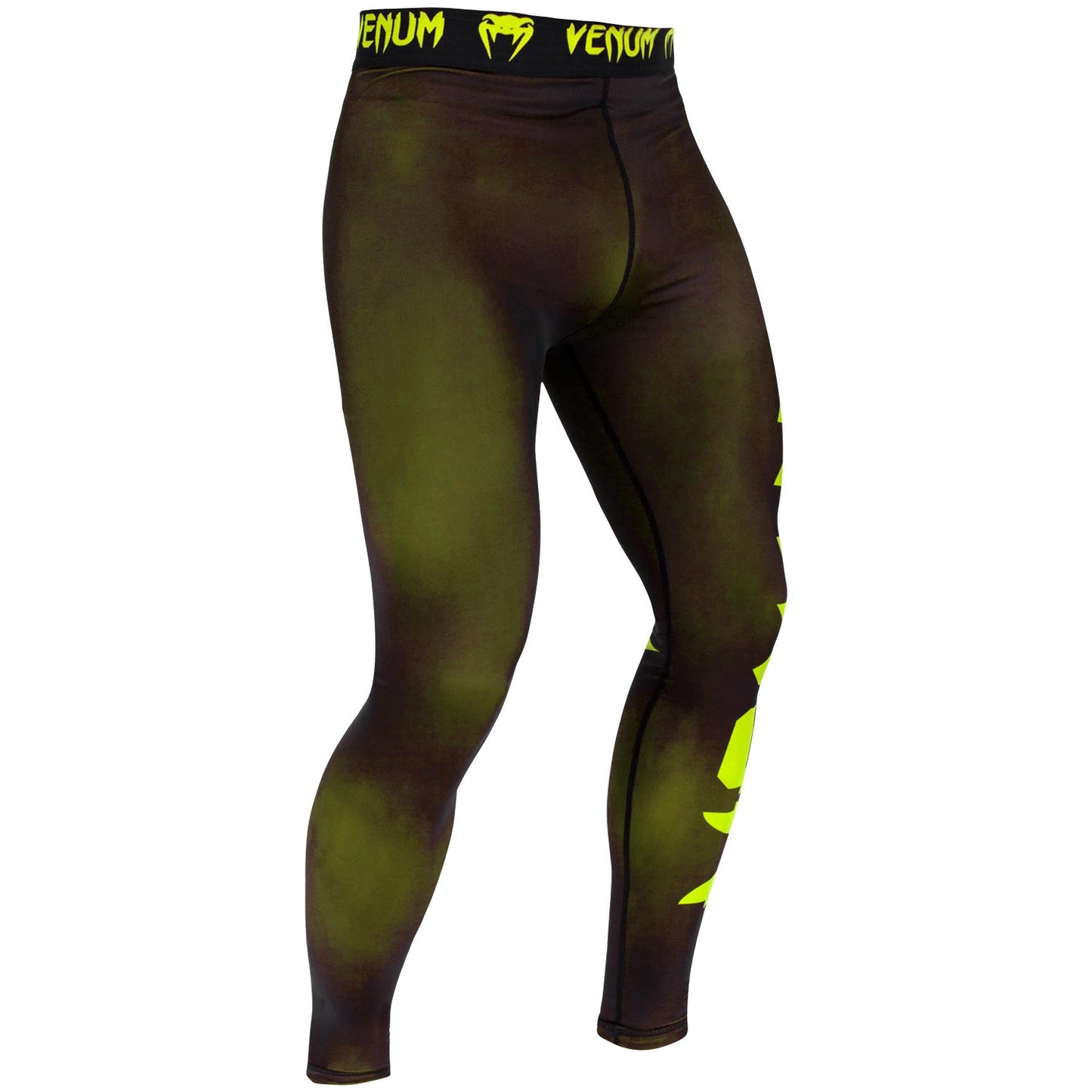 Venum Giant compressiepanty - Zwart/Neongeel