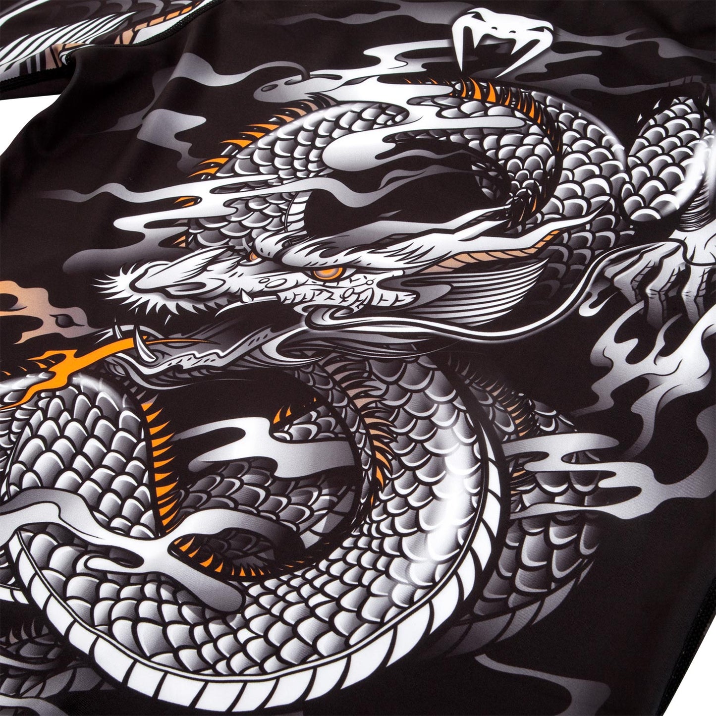 Venum Dragon's Flight Rashguard - Lange mouwen - Zwart/Wit