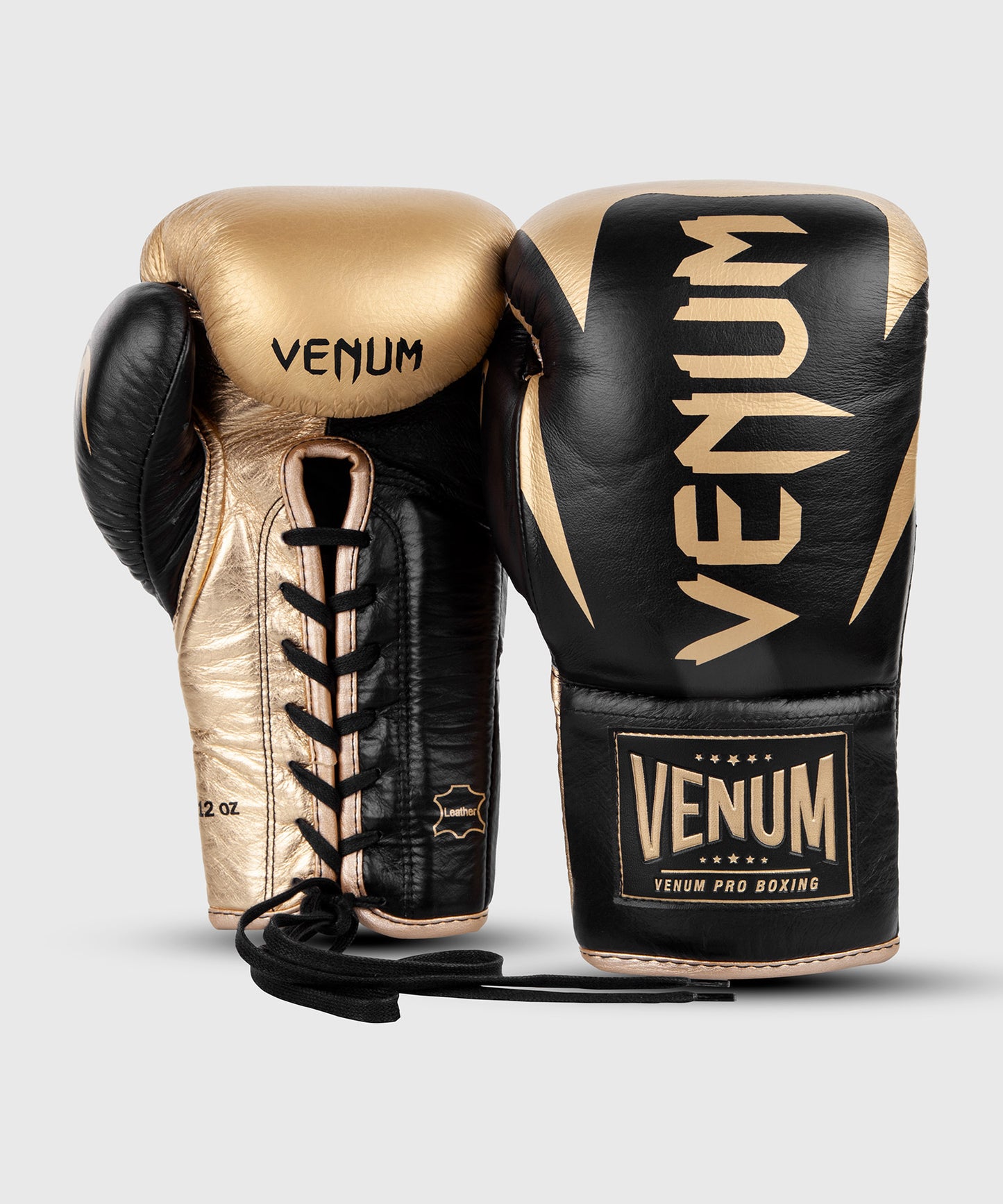 Venum Hammer Pro bokshandschoenen - met veters - Zwart/Goud