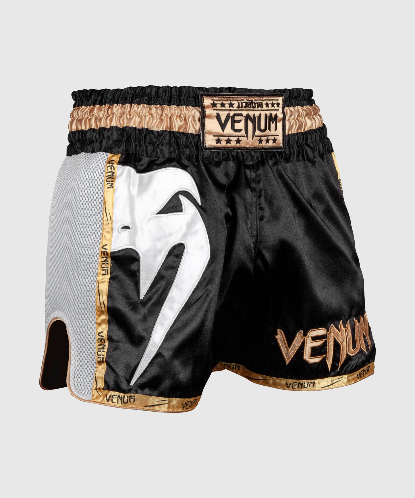 Venum Giant Muay Thai Shorts - Zwart/Wit/Goud