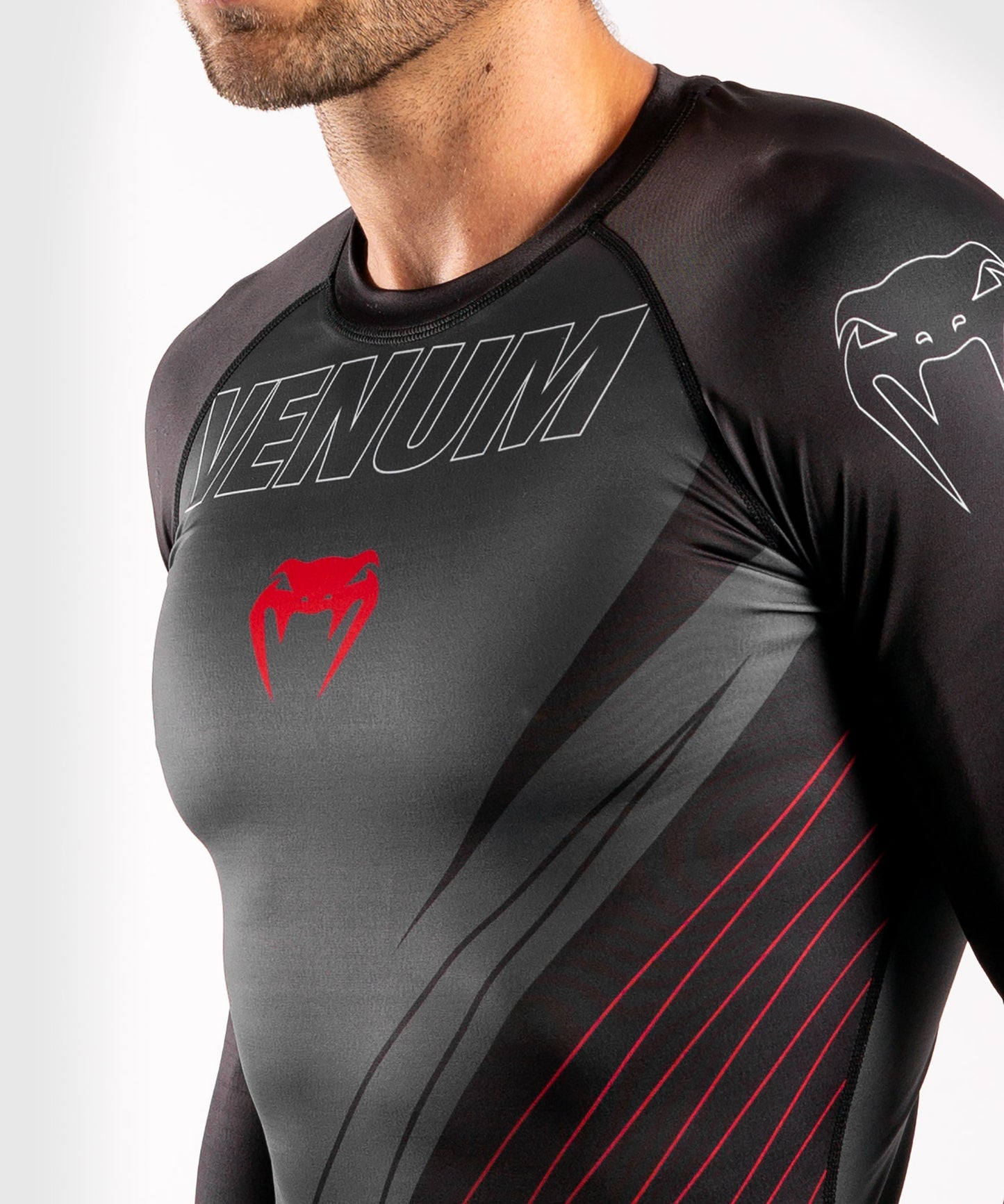 Venum Contender 5.0 Rashguard - Lange mouwen - Zwart/Rood