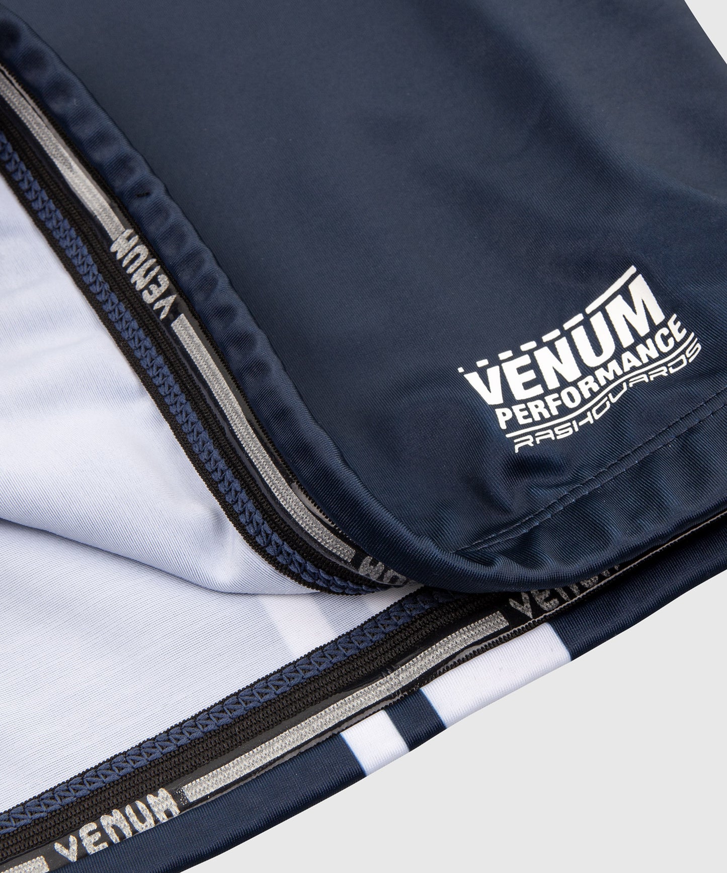 Venum Logos Rashguard - Korte mouwen - Marineblauw/Wit