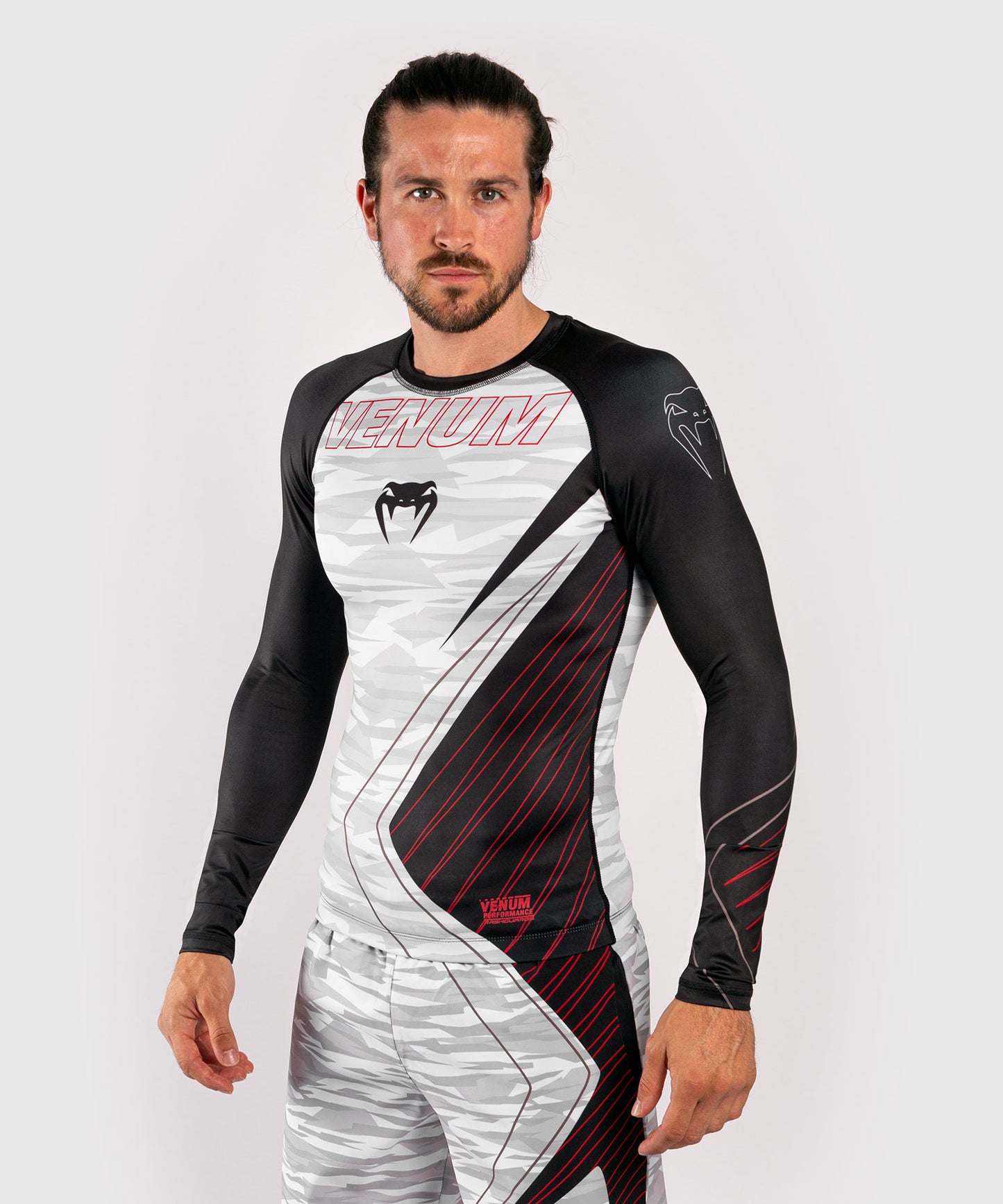 Venum Contender 5.0 Rashguard - Lange mouwen - Wit/Camouflage