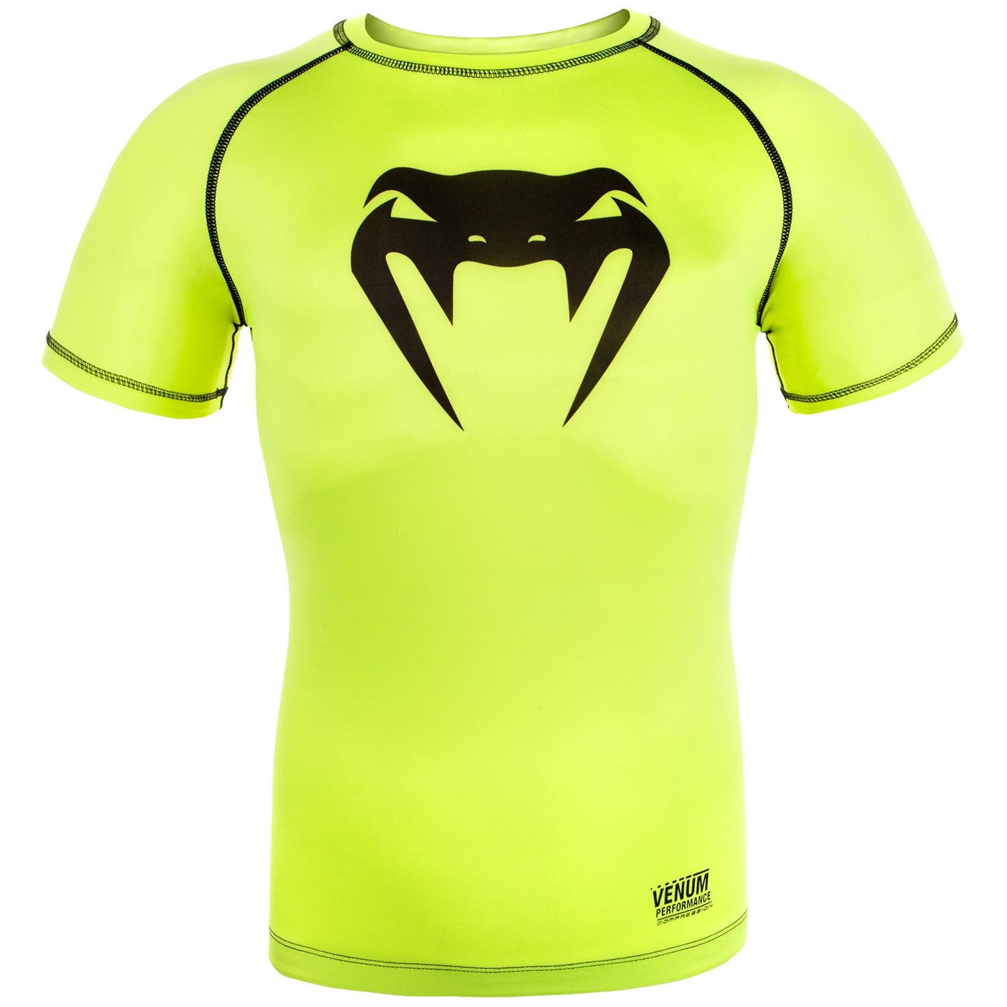 Venum Contender 3.0 Compressie T-shirt - Korte Mouwen - Neongeel/Zwart