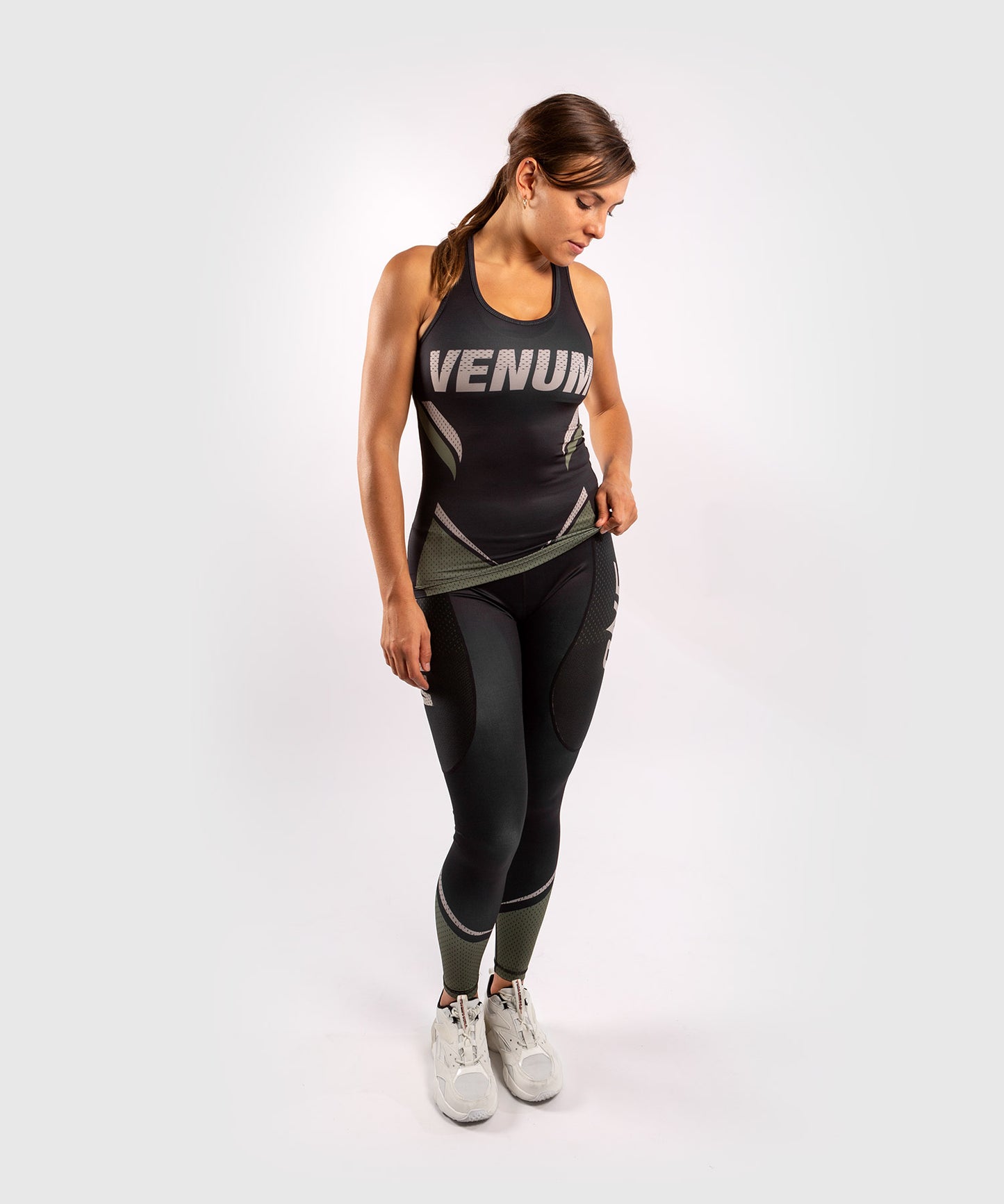 Dry-Tech ONE FC Tanktop - Dames - Zwarte/Kaki