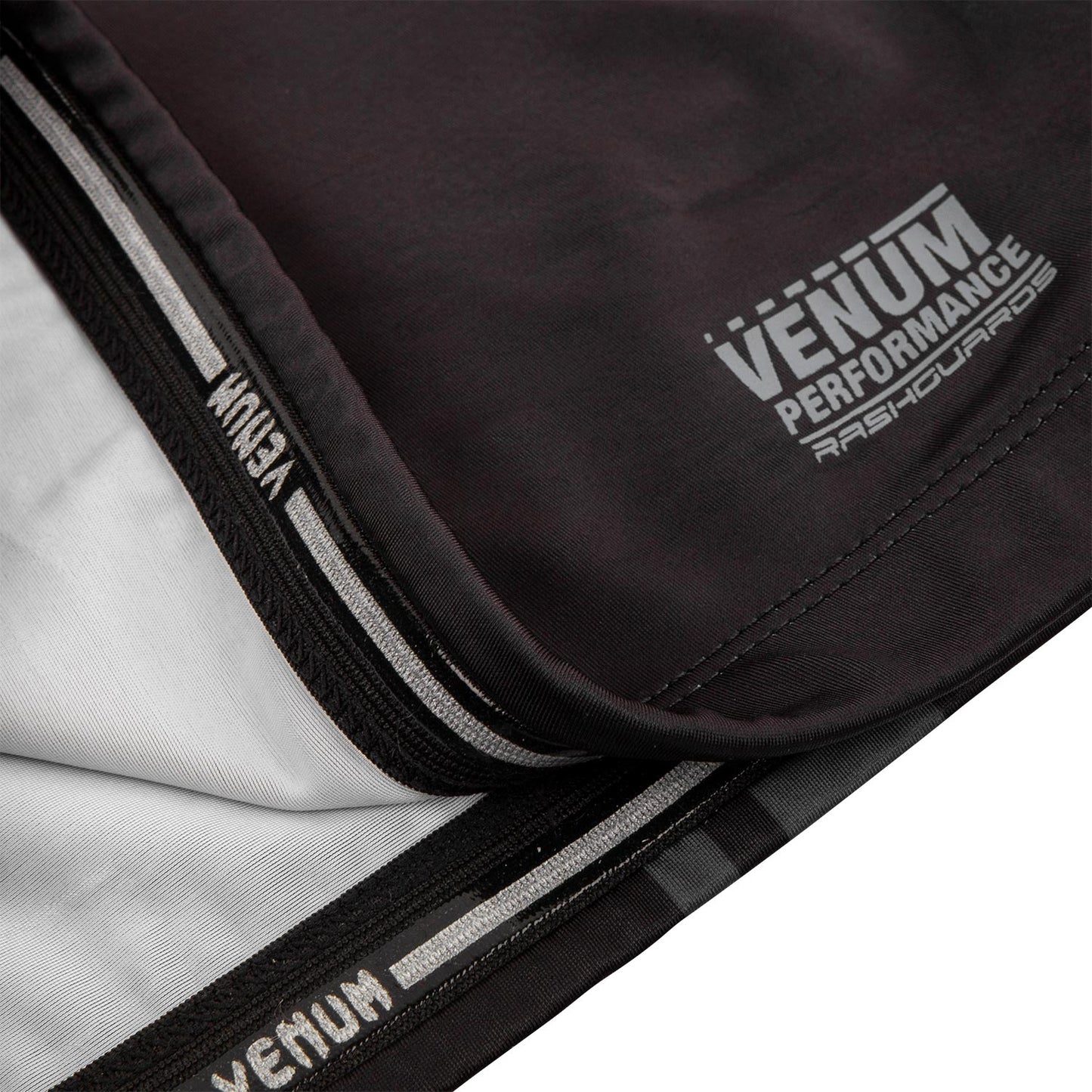 Venum Logos Rashguard - Korte mouwen - Zwart/Zwart