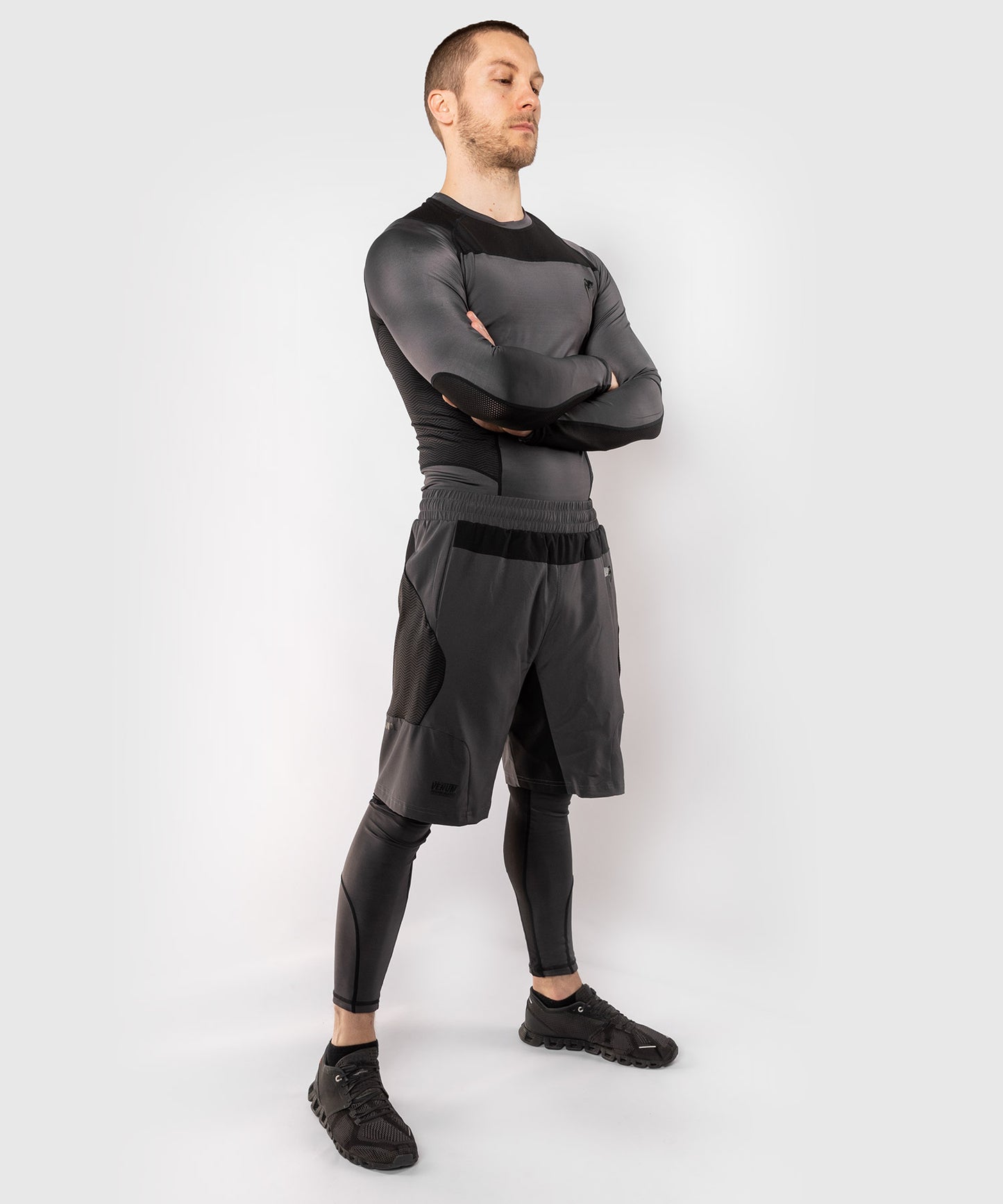 Venum G-Fit Rashguard - lange mouwen - Grijs/Zwart