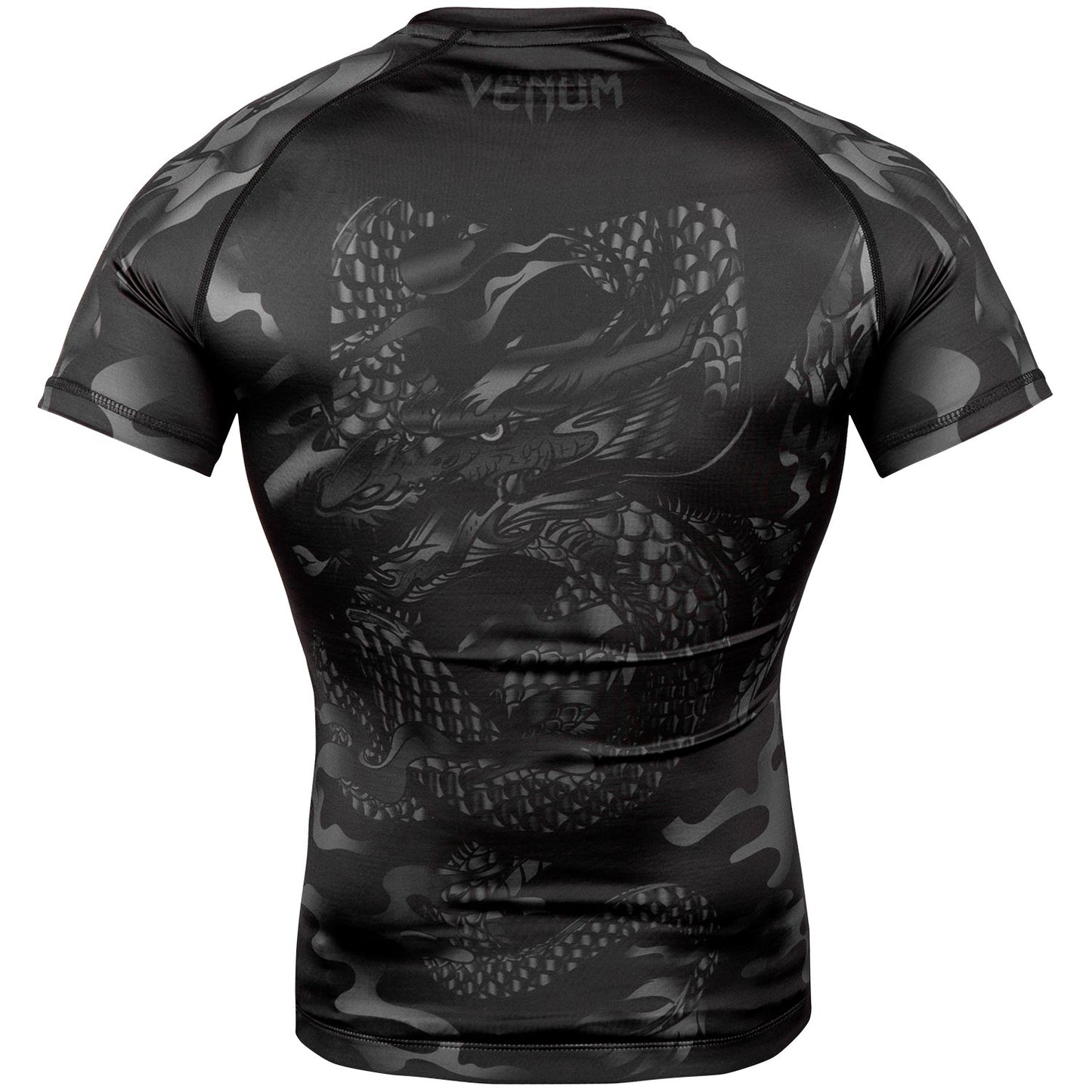 Venum Dragon's Flight Rashguard - Korte Mouwen - Zwart/Zwart