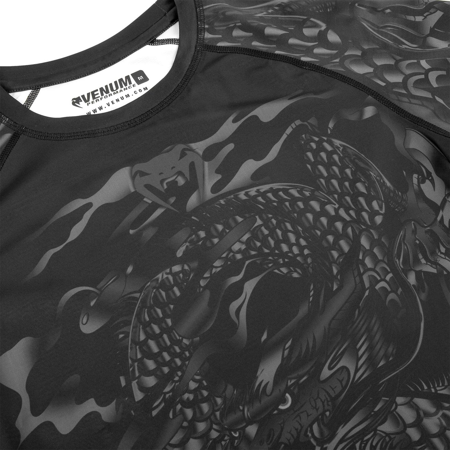 Venum Dragon's Flight Rashguard - Korte Mouwen - Zwart/Zwart