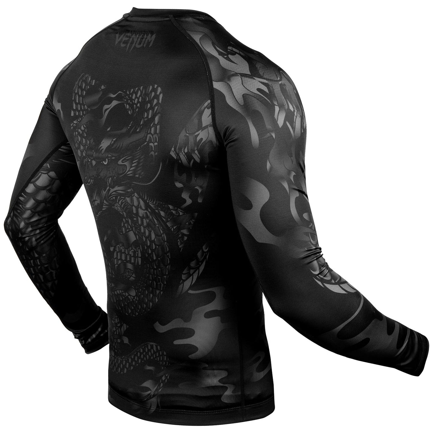 Venum Dragon's Flight Rashguard - Lange mouwen - Zwart/Zwart