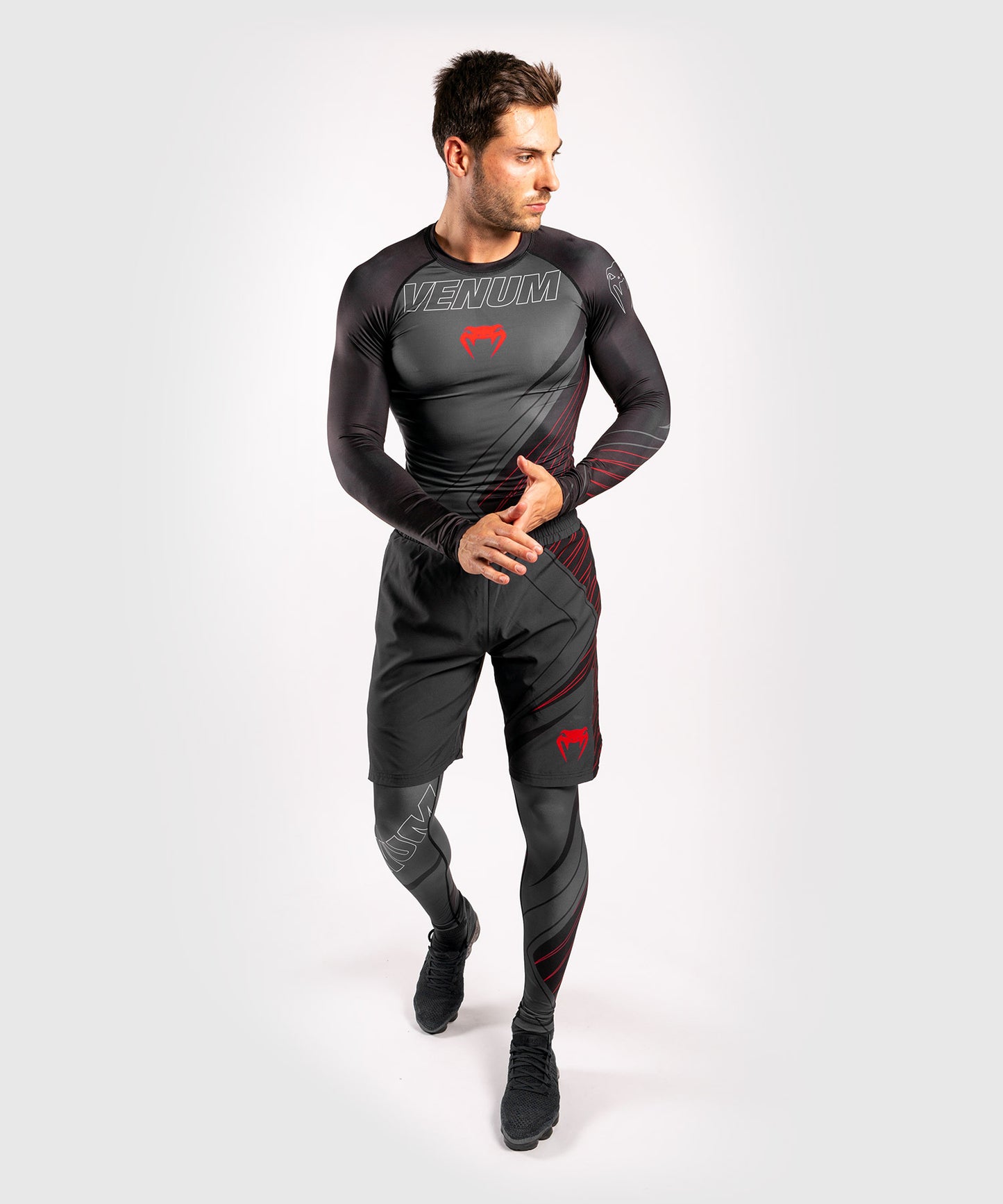 Venum Contender 5.0 Rashguard - Lange mouwen - Zwart/Rood