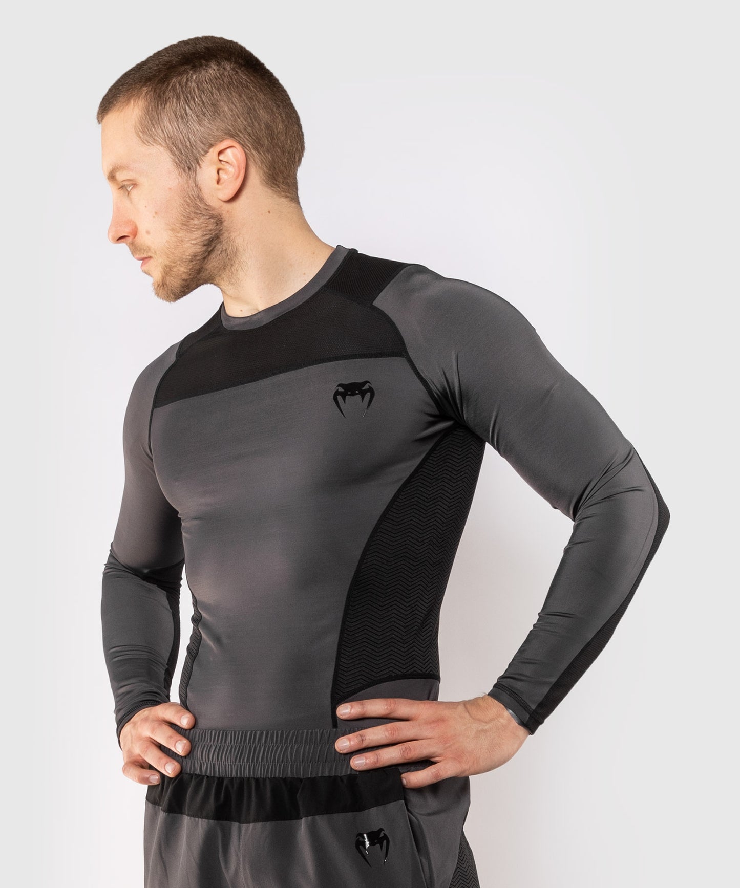 Venum G-Fit Rashguard - lange mouwen - Grijs/Zwart