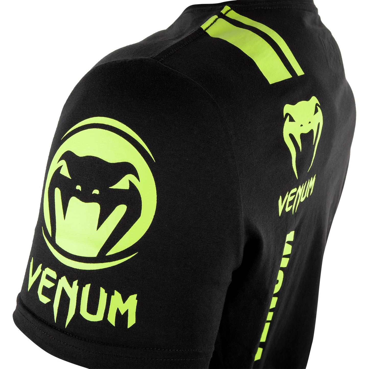 Venum Logos T-shirt - Zwart/Neongeel
