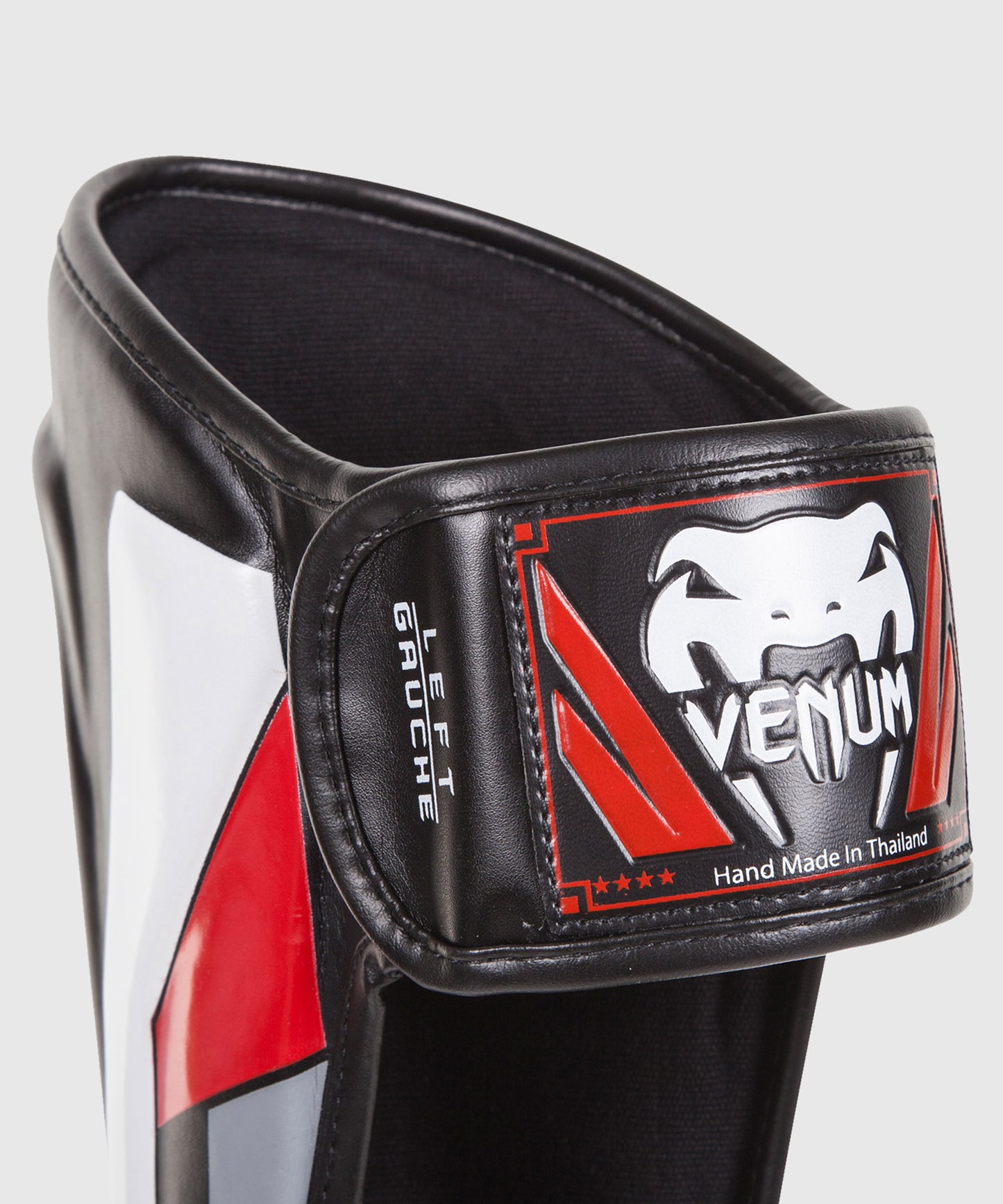 Venum Elite Standup Scheenbeschermers - zwart/rood/grijs