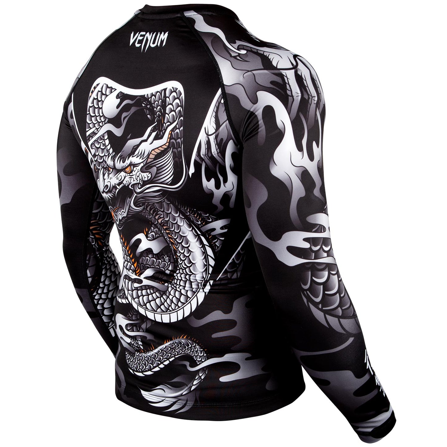 Venum Dragon's Flight Rashguard - Lange mouwen - Zwart/Wit