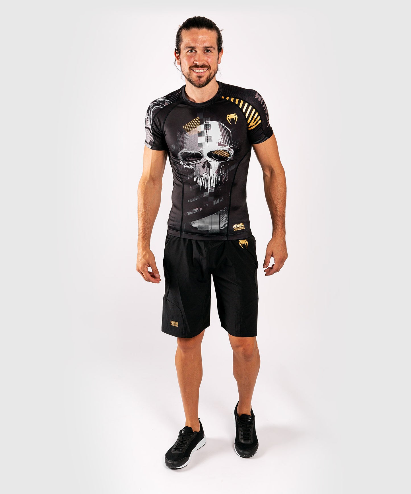 Venum Skull Rashguard - korte mouwen - Zwart