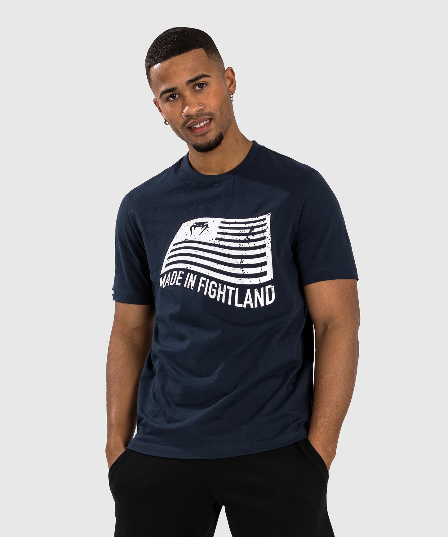 Venum Made in Fightland T-shirt - Marineblauw/wit