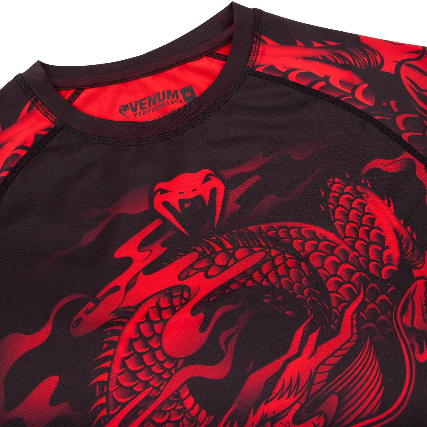 Venum Dragon's Flight Rashguard - Lange mouwen - Zwart/Rood