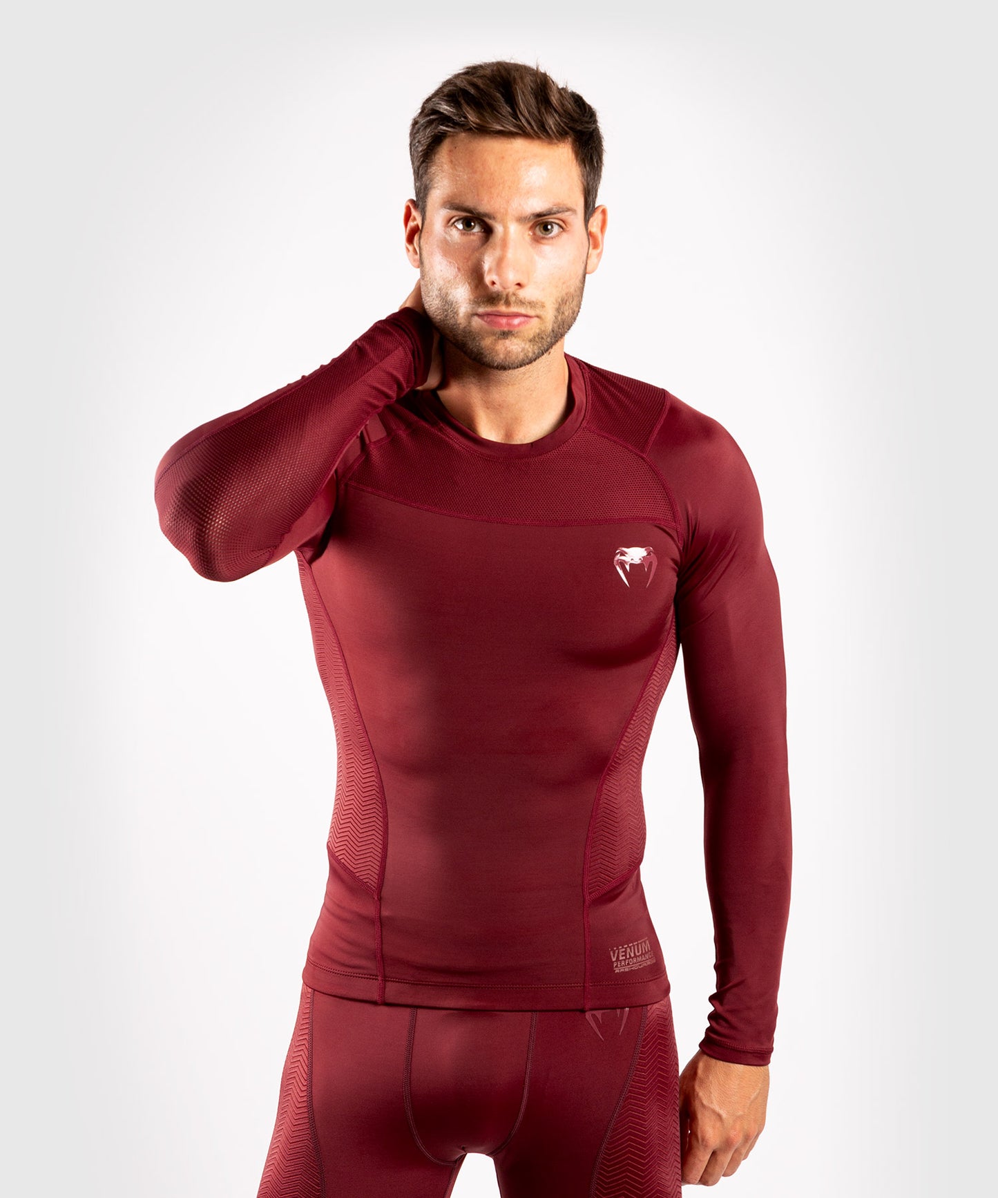 Venum G-Fit Rashguard - lange mouwen - Bordeauxrood