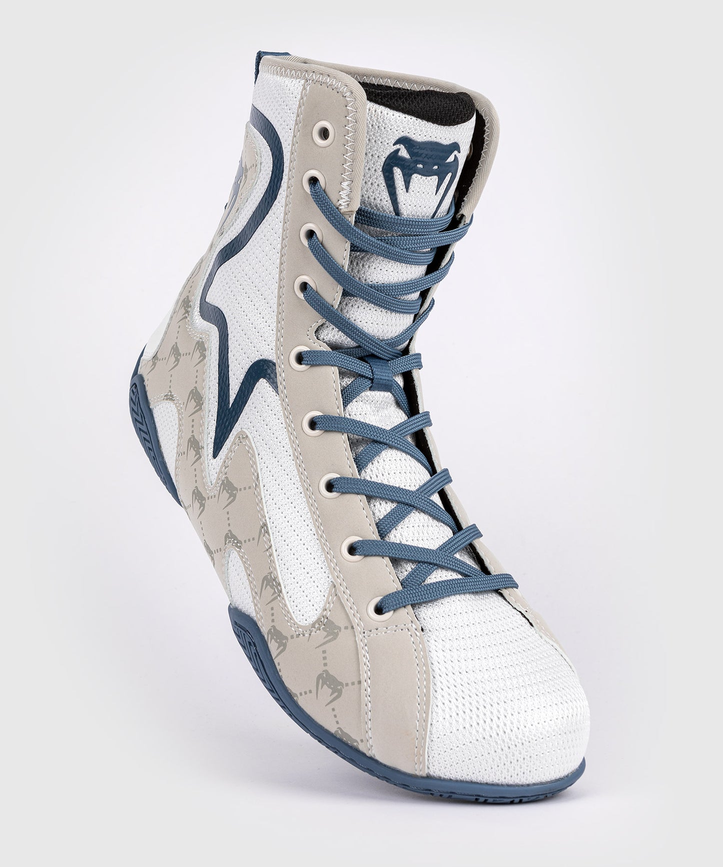 VENUM ELITE EVO MONOGRAM BOKSSCHOENEN – WIT/BLAUW
