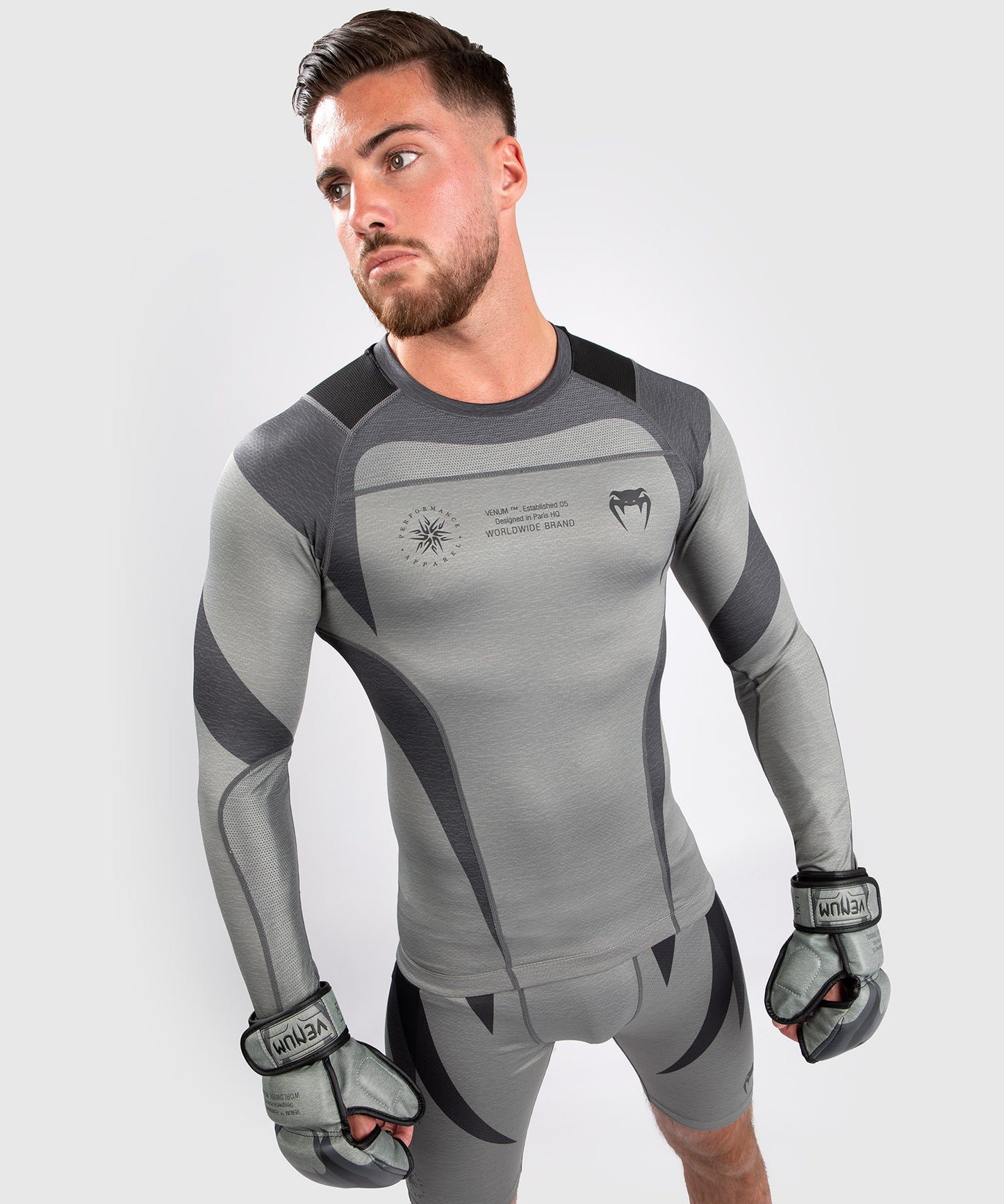 Venum Stone Compressie Shirt - Lange Mouwen - Mineraalgroen