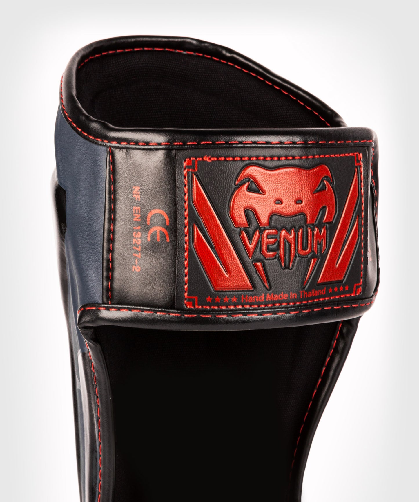 Venum Elite scheenbeschermers -  Marine / Zwart-Rood