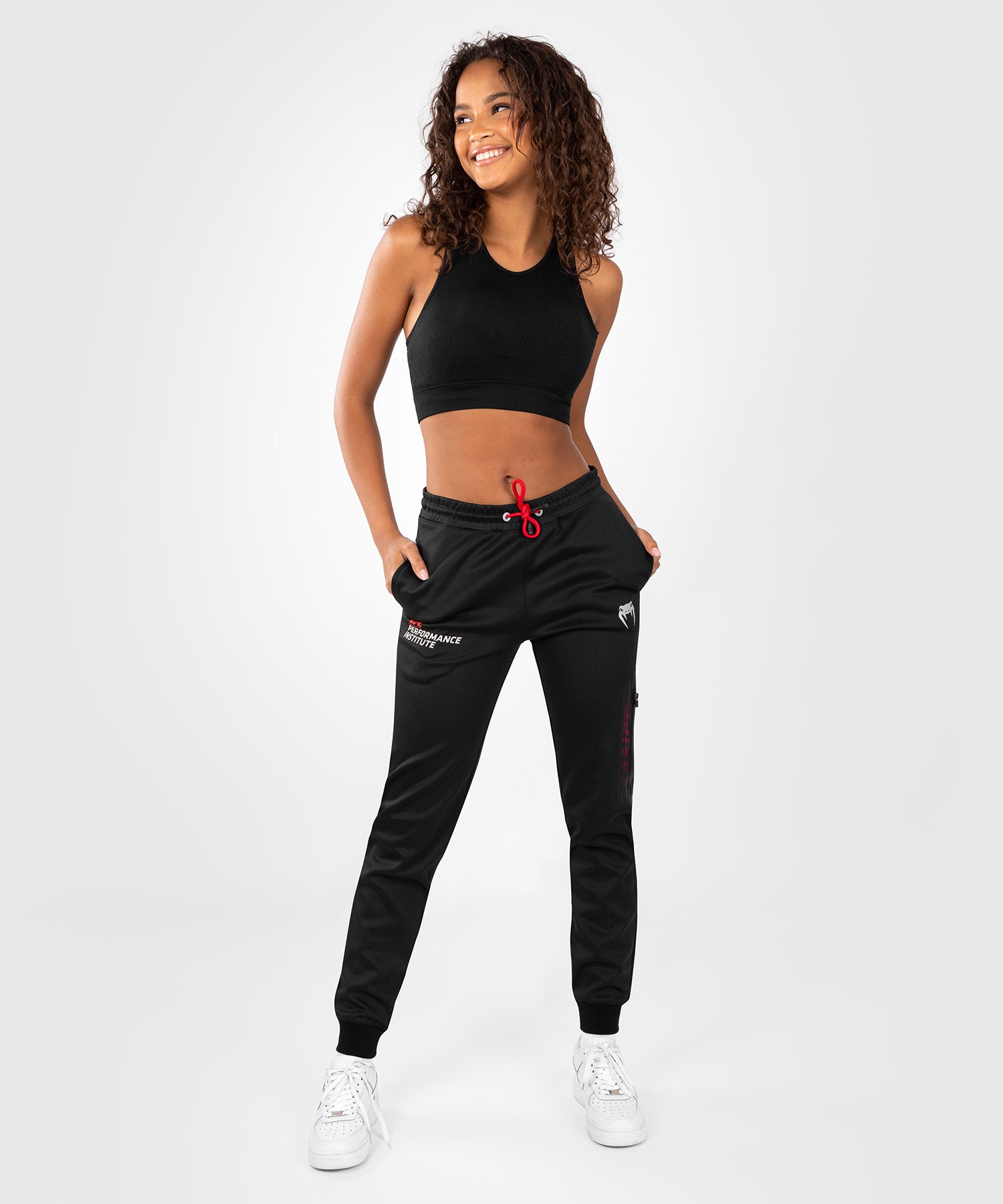 Pantalon de Jogging pour Femmes UFC Venum Performance Institute 2.0 - Noir/Rouge - Pantalons de jogging