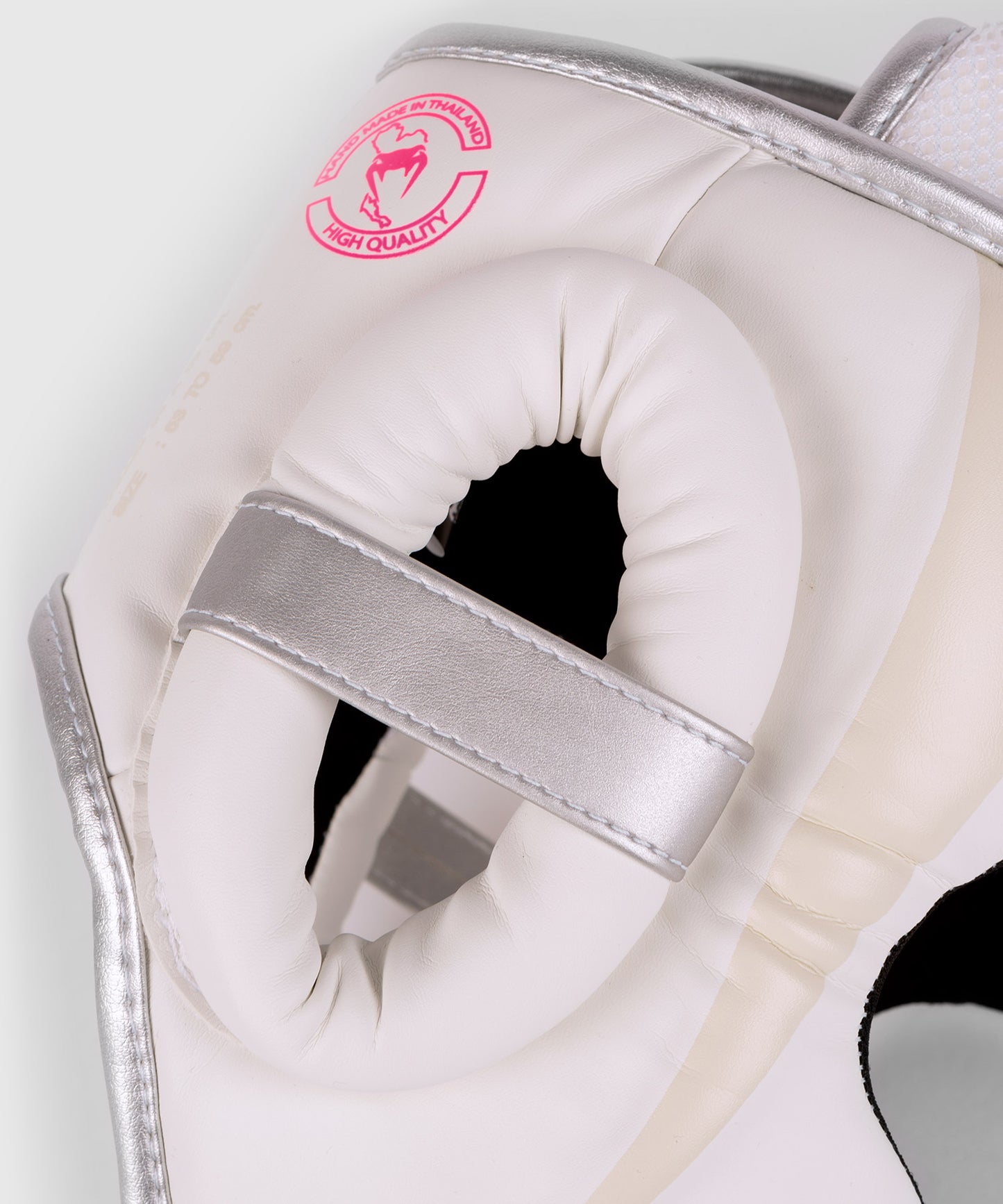 Venum Elite hoofdbeschermer - Wit/Zilver-Roze