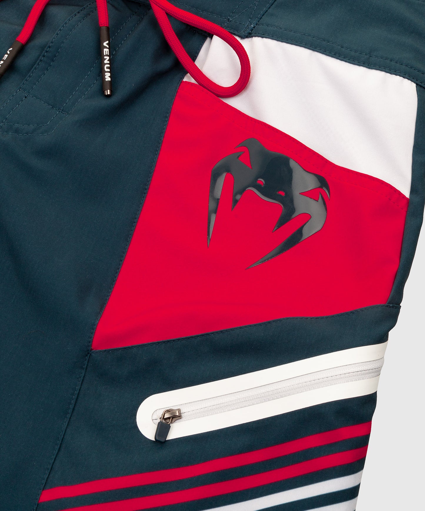 Venum Cargo zwemshort - donkerblauw_rozerood_wit