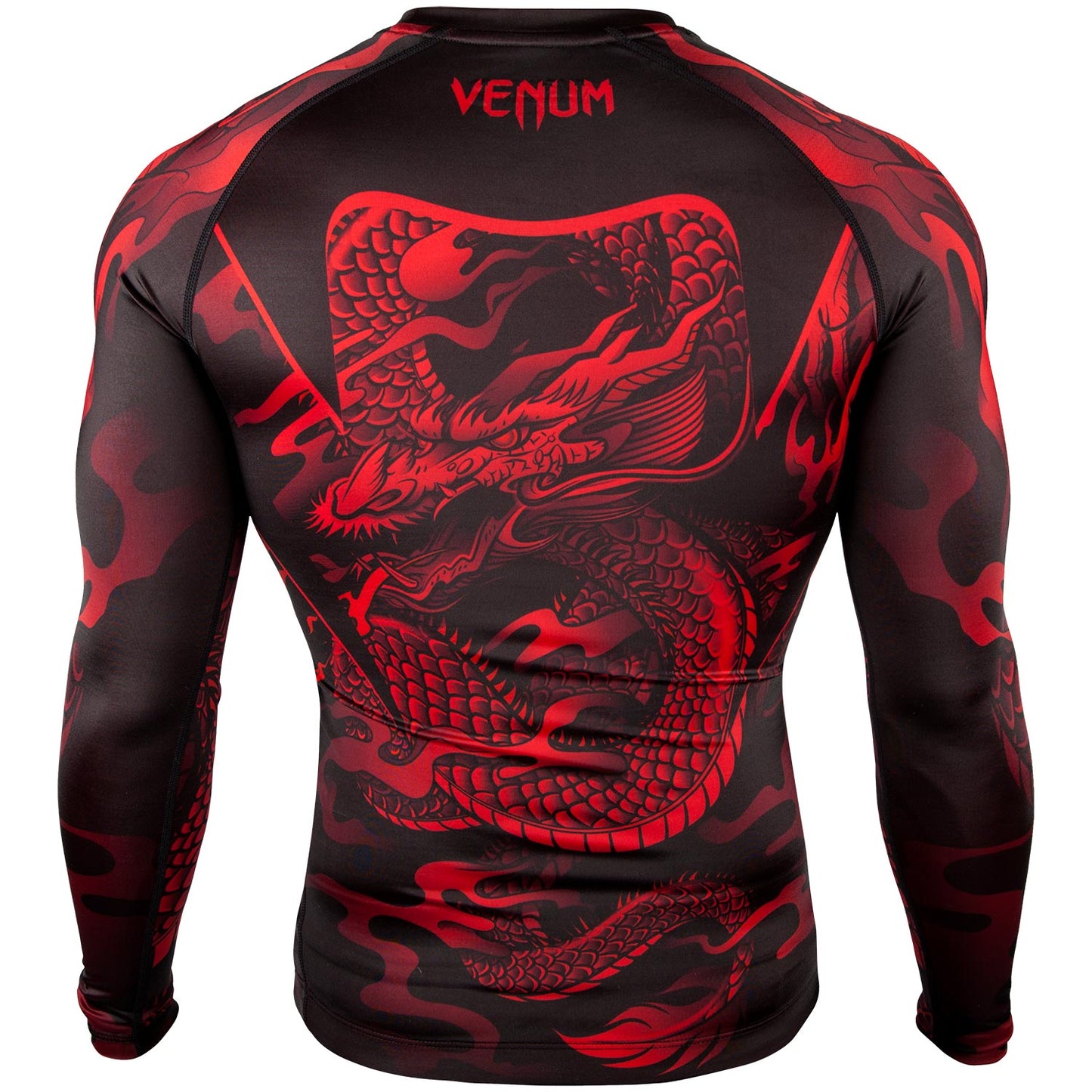 Venum Dragon's Flight Rashguard - Lange mouwen - Zwart/Rood