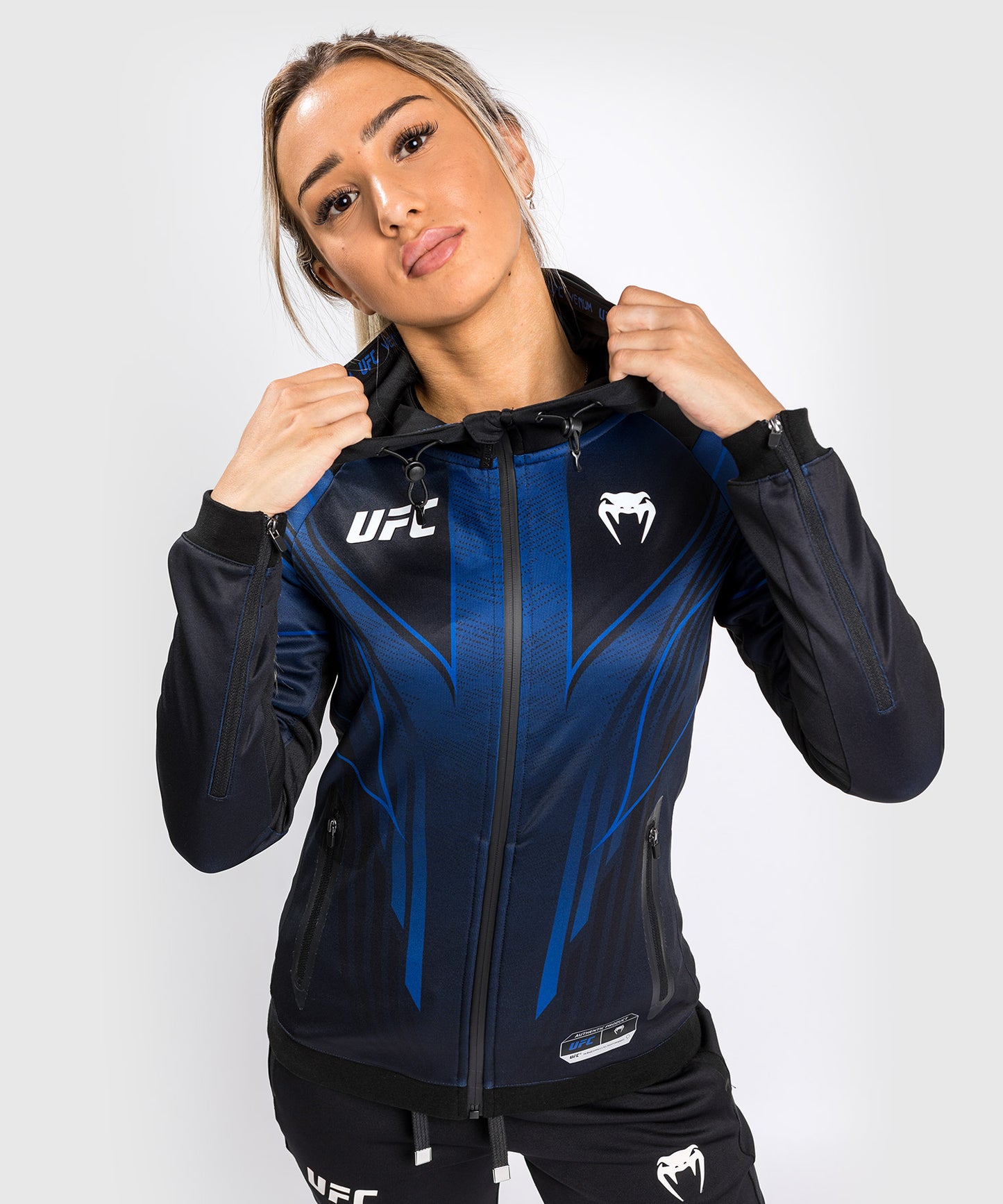 UFC Venum Authentic Fight Night 2.0 Walkout-hoodie voor dames - Midnight Edition
