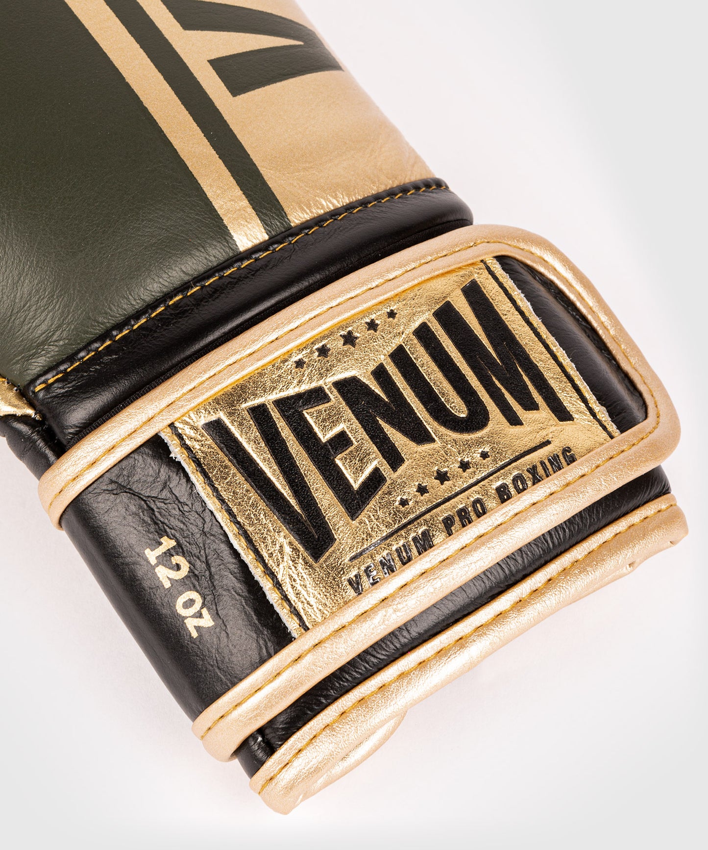Venum Shield Pro bokshandschoenen klittenband - Khaki/Goud