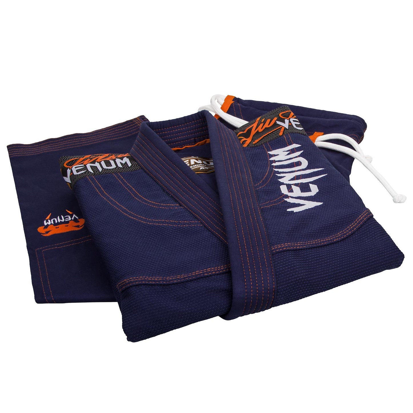 Venum Challenger 3.0 BJJ GI - Marineblauw/Oranje