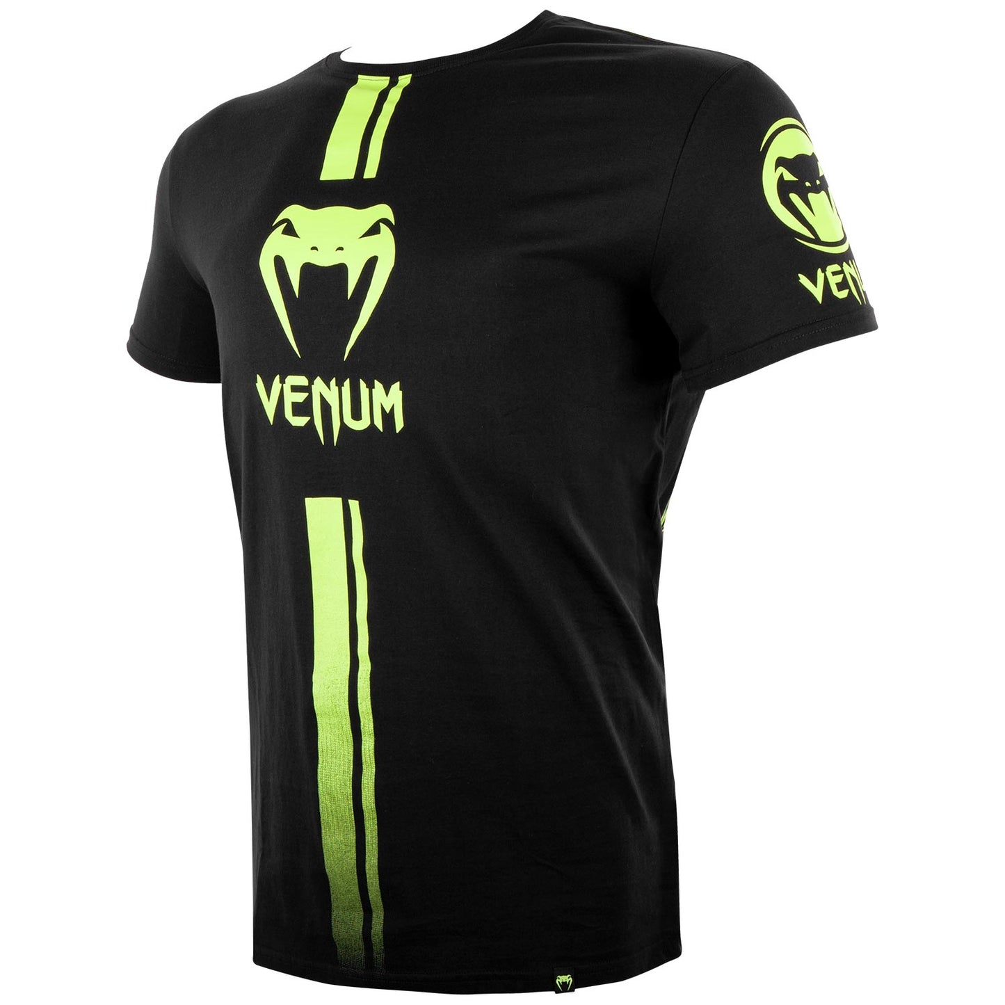 Venum Logos T-shirt - Zwart/Neongeel
